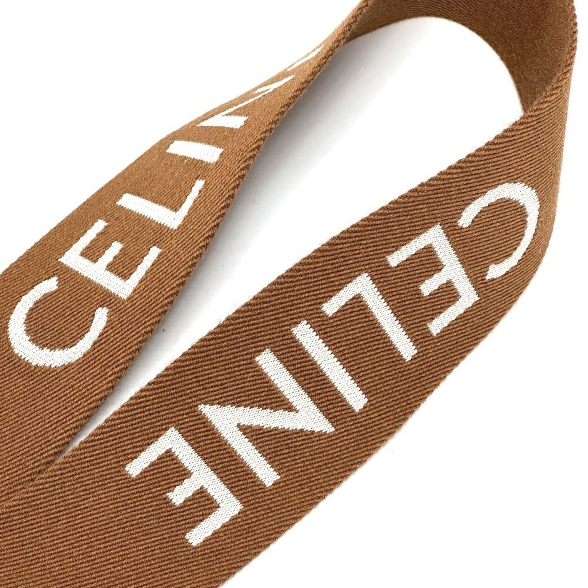 Celine CELINE Logo Shoulder Strap Canvas Leather Bag Brown Size ONE SIZE - 4 Thumbnail