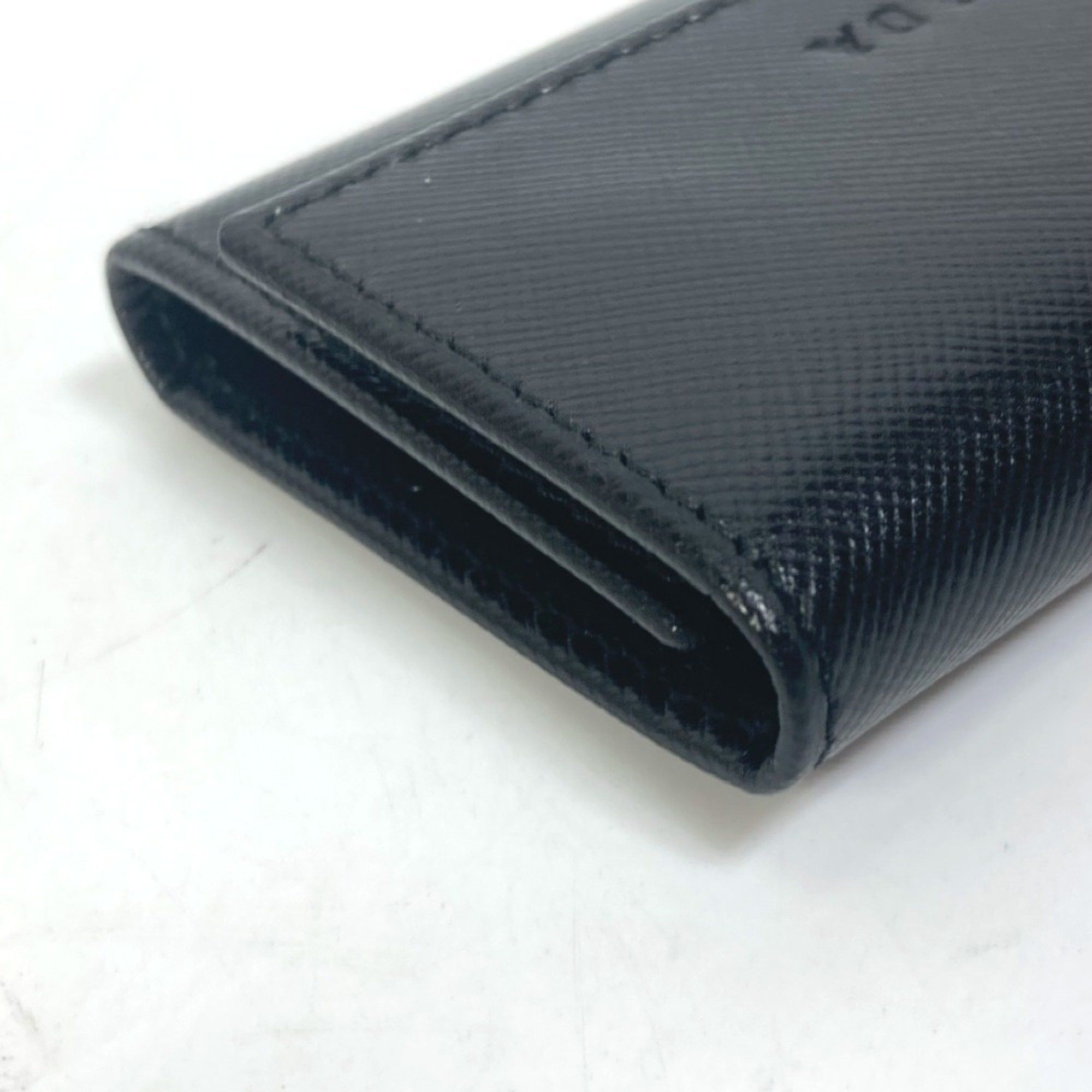 Prada PRADA M25U 6-Key Logo Key Case in Saffiano Leather, Men's, Black Size ONE SIZE - 6 Thumbnail