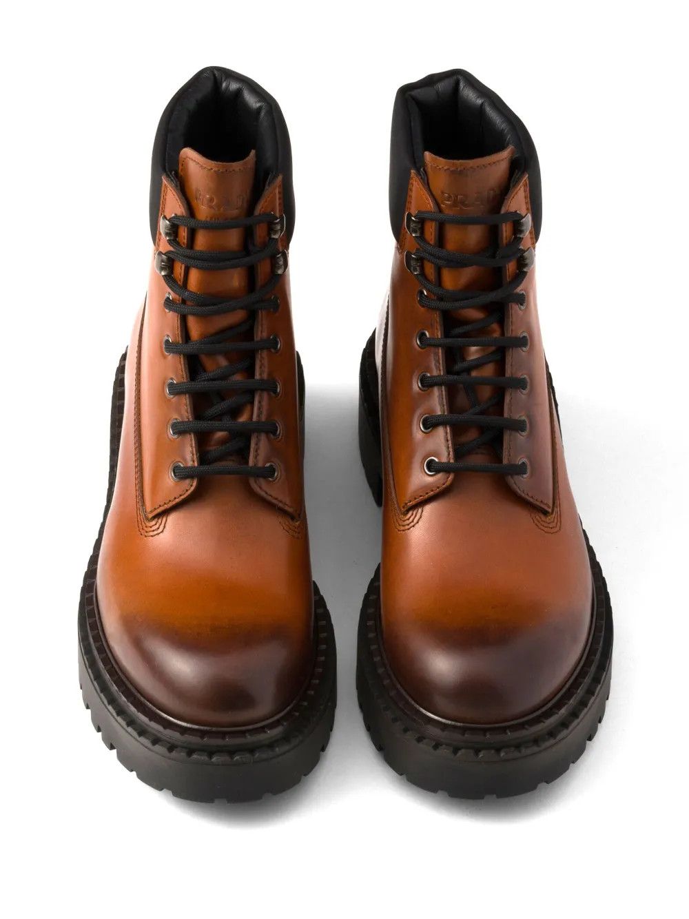 Prada Prada Lace-up Leather Boots in brown Size US 8 / EU 41 - 2 Thumbnail