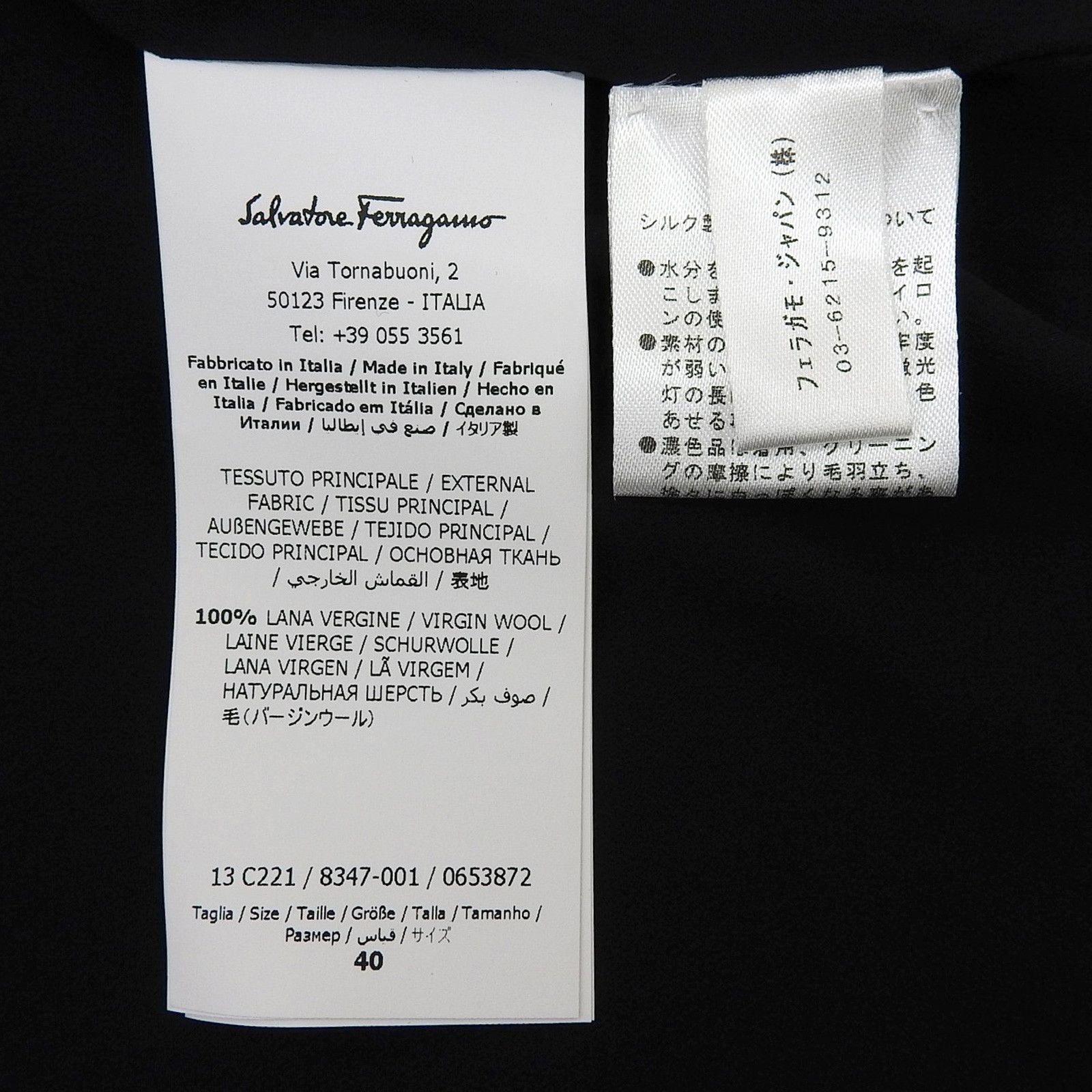 Salvatore Ferragamo Salvatore Ferragamo Salvatore Ferragamo Wool Mink Fur Jacket Leather Outerwear DUTY FREE for USA Size ONE SIZE - 7 Thumbnail
