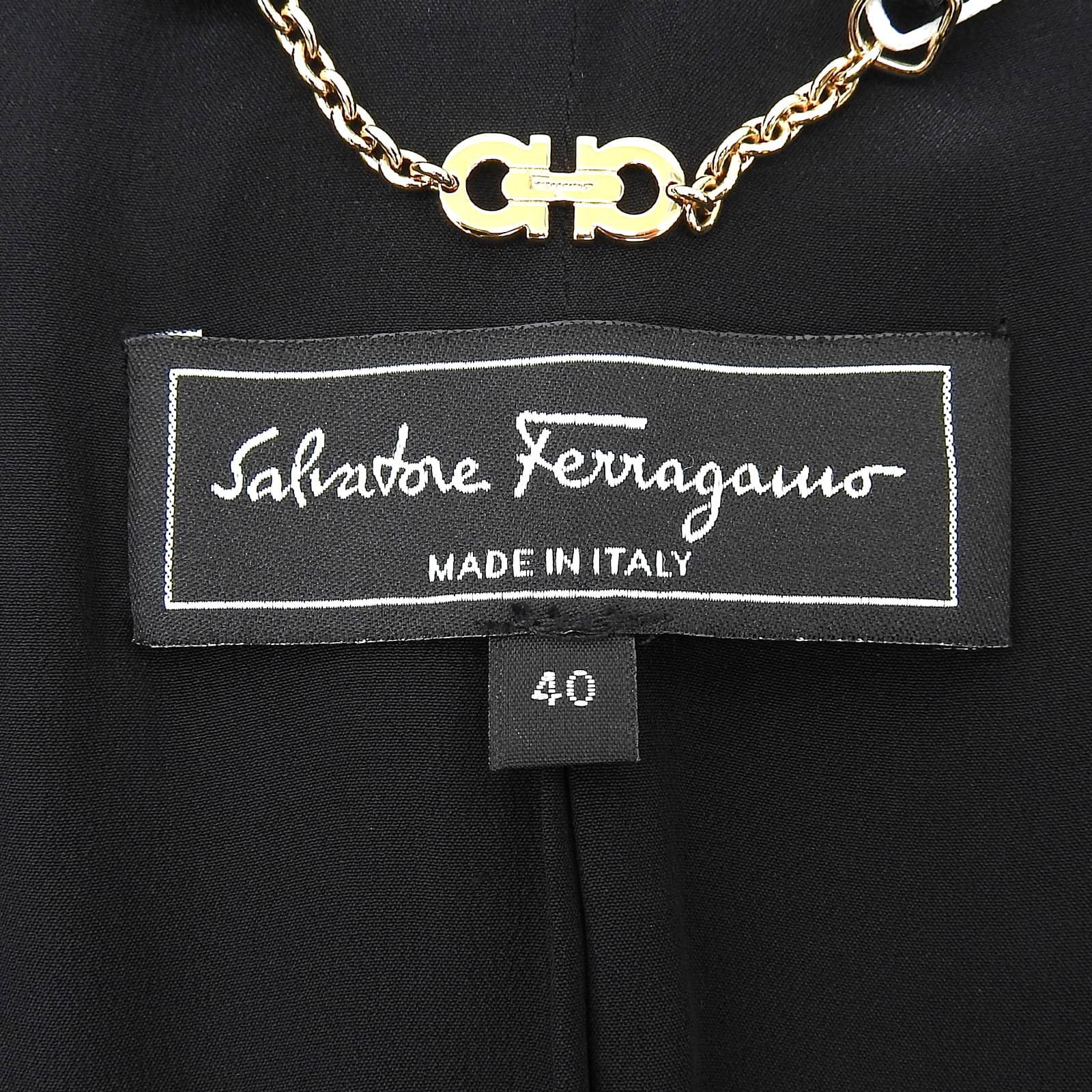 Salvatore Ferragamo Salvatore Ferragamo Salvatore Ferragamo Wool Mink Fur Jacket Leather Outerwear DUTY FREE for USA Size ONE SIZE - 6 Thumbnail