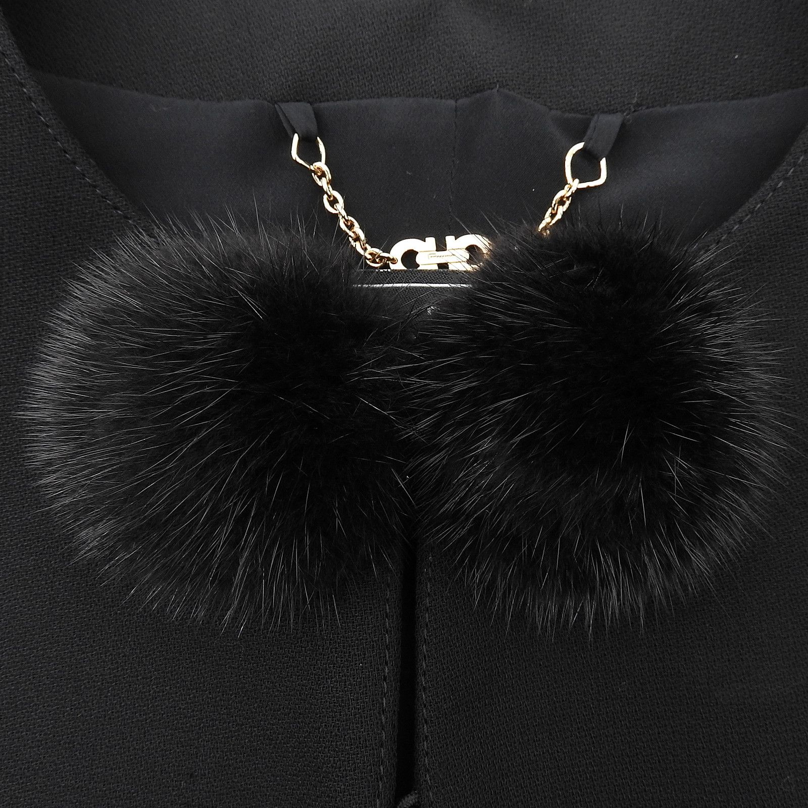 Salvatore Ferragamo Salvatore Ferragamo Salvatore Ferragamo Wool Mink Fur Jacket Leather Outerwear DUTY FREE for USA Size ONE SIZE - 5 Thumbnail
