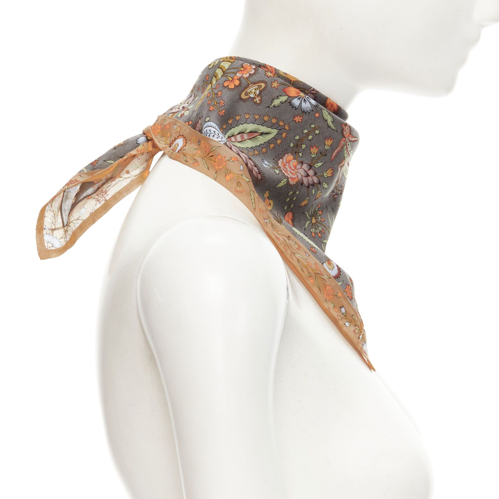 Vivienne Westwood VIVIENNE WESTWOOD orb logo mythical creatures floral handkerchief neckscarf Size ONE SIZE - 4 Thumbnail