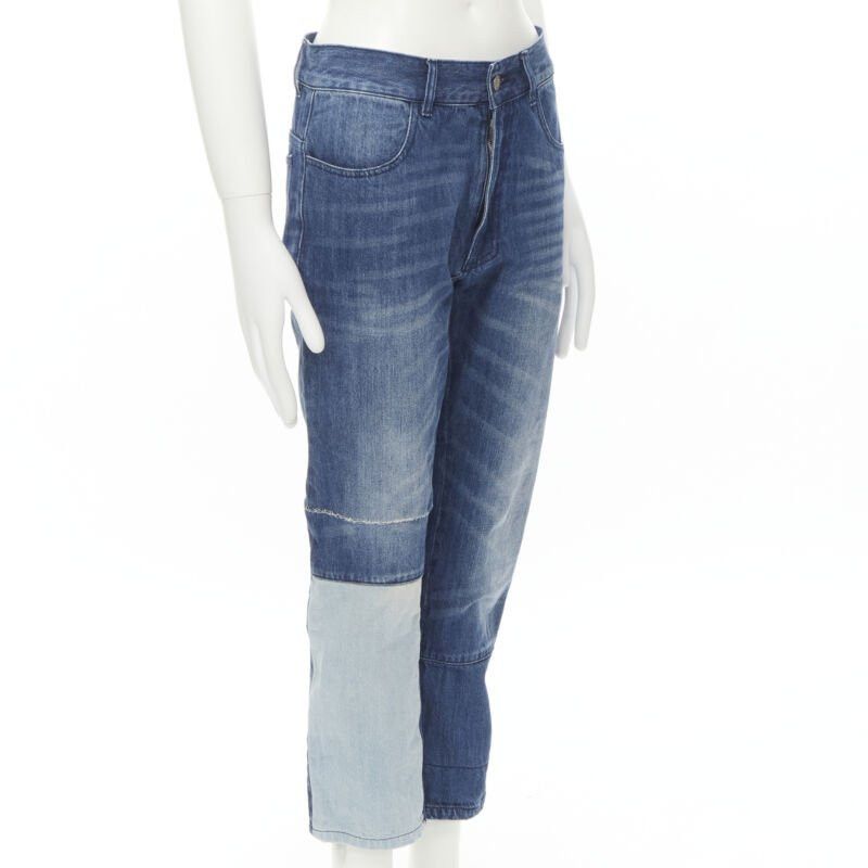 Maison Margiela MAISON MARGEILA 2016 washed blue denim deconstructed patchwork cropped jeans 30" Size US 30 / EU 46 - 3 Thumbnail