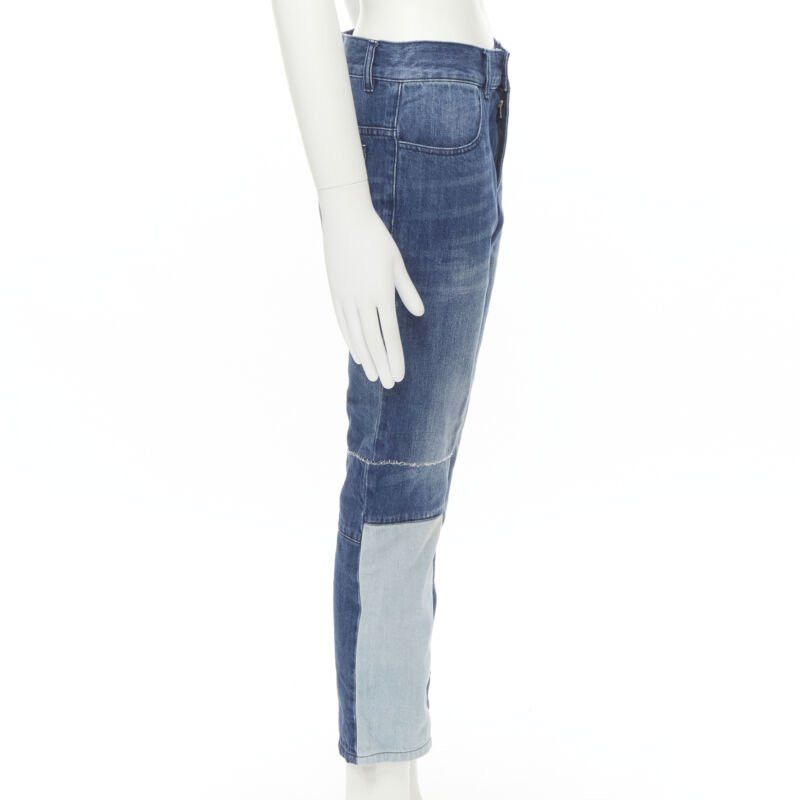 Maison Margiela MAISON MARGEILA 2016 washed blue denim deconstructed patchwork cropped jeans 30" Size US 30 / EU 46 - 4 Thumbnail