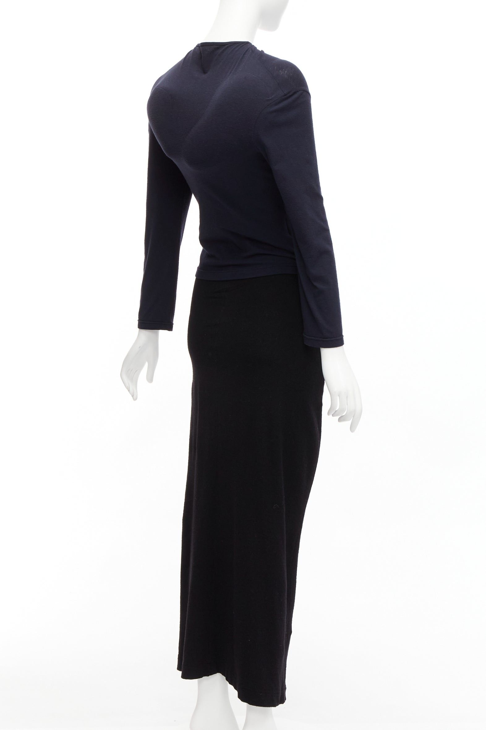 Comme des Garcons COMME DES GARCONS 1997 Lumps Bumps black padded irregular top gathered skirt M Size XS / US 0-2 / IT 36-38 - 8 Thumbnail