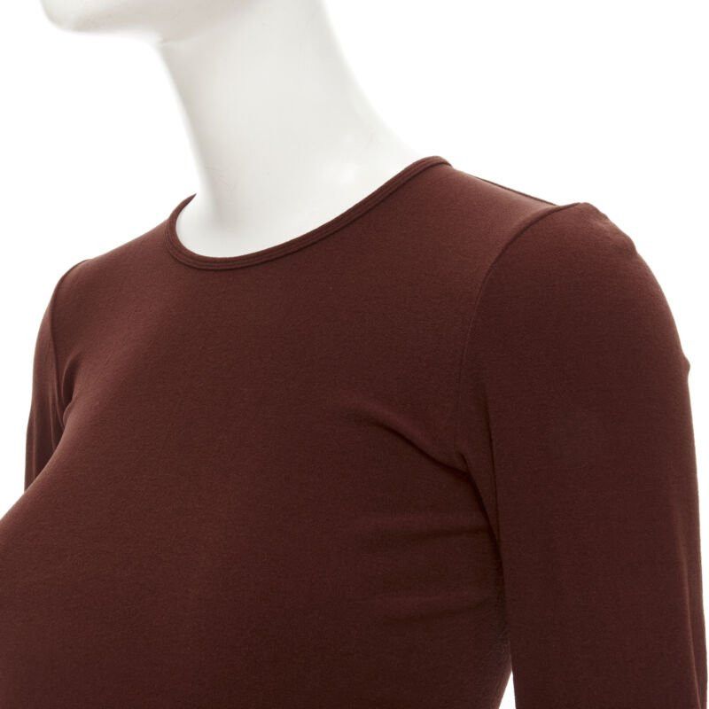 Comme des Garcons COMME DES GARCONS 1997 Lumps Bumps brown nylon blend crew neck knit cropped top Size ONE SIZE - 2 Thumbnail