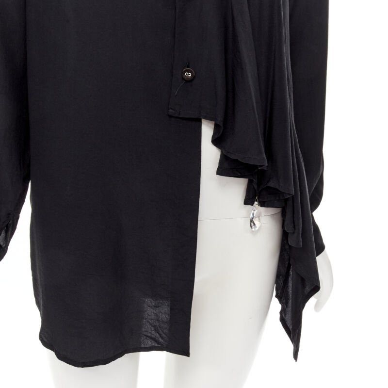 Comme des Garcons COMME DES GARCONS 1980's Vintage black waterfall draped chandelier jewel shirt Size ONE SIZE - 2 Thumbnail