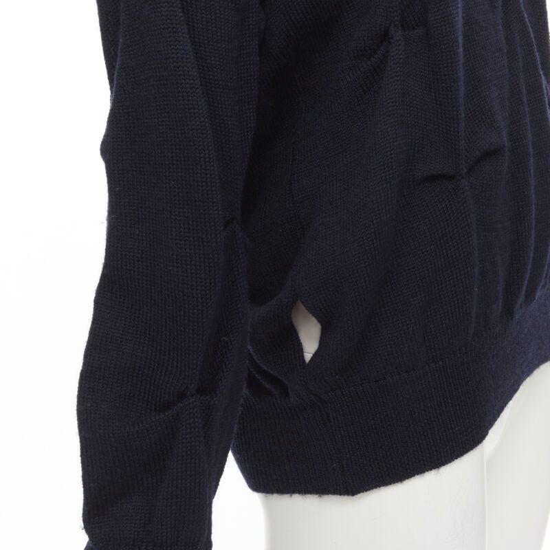 Comme des Garcons rare TRICOT COMME DES GARCONS Vintage 1980's black wool pinched bow sweater Size ONE SIZE - 8 Thumbnail
