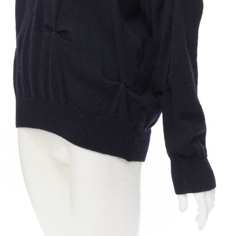 Comme des Garcons rare TRICOT COMME DES GARCONS Vintage 1980's black wool pinched bow sweater Size ONE SIZE - 7 Thumbnail