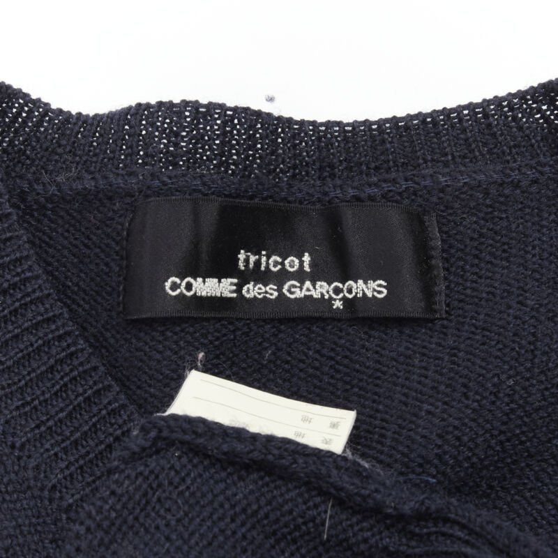 Comme des Garcons rare TRICOT COMME DES GARCONS Vintage 1980's black wool pinched bow sweater Size ONE SIZE - 9 Thumbnail