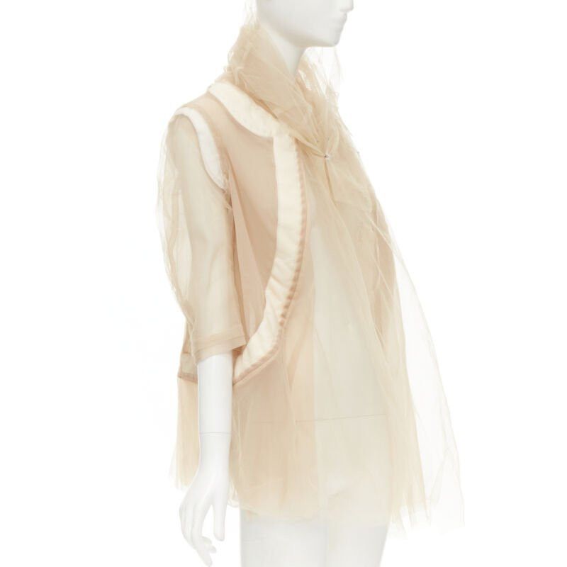 Comme des Garcons rare COMME DES GARCONS 2009 Runway nude deconstructed inside out tulle jacket XS Size XS / US 0-2 / IT 36-38 - 3 Thumbnail