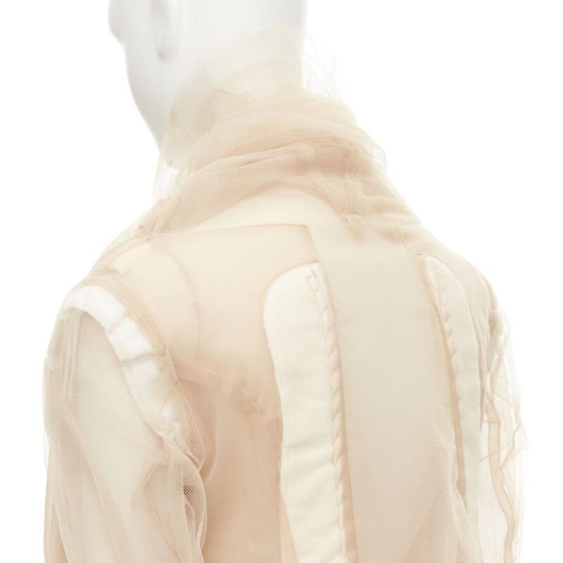 Comme des Garcons rare COMME DES GARCONS 2009 Runway nude deconstructed inside out tulle jacket XS Size XS / US 0-2 / IT 36-38 - 2 Thumbnail