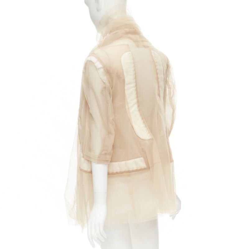 Comme des Garcons rare COMME DES GARCONS 2009 Runway nude deconstructed inside out tulle jacket XS Size XS / US 0-2 / IT 36-38 - 6 Thumbnail