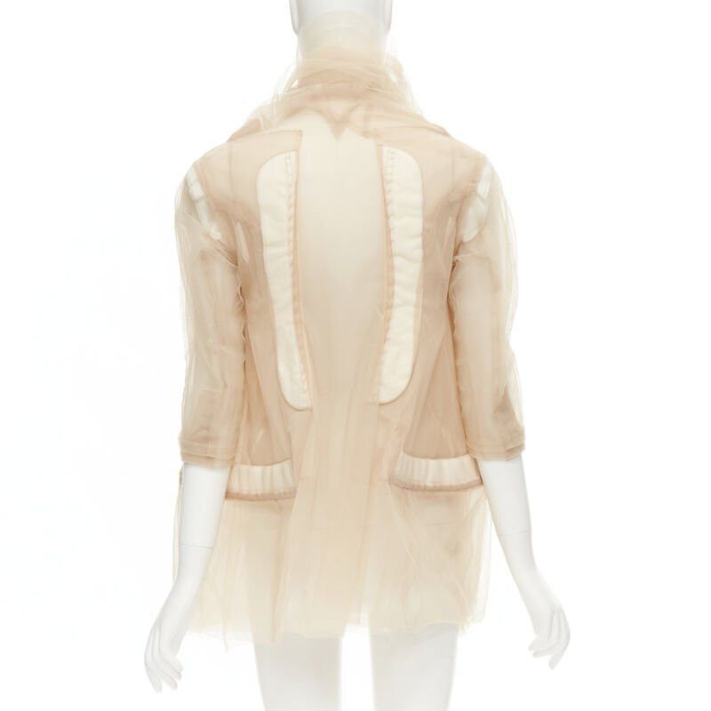 Comme des Garcons rare COMME DES GARCONS 2009 Runway nude deconstructed inside out tulle jacket XS Size XS / US 0-2 / IT 36-38 - 5 Thumbnail