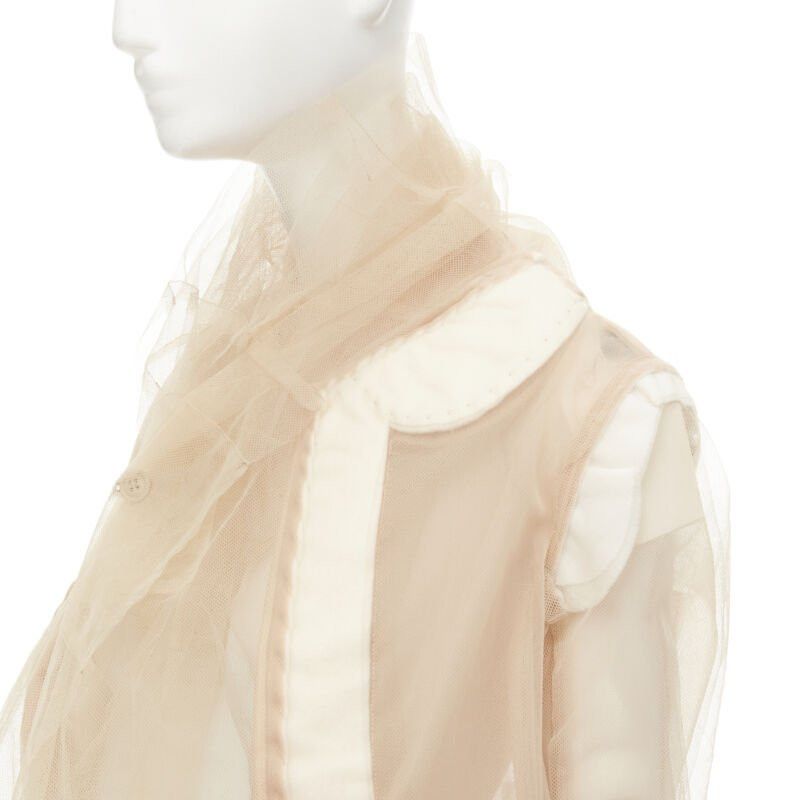 Comme des Garcons rare COMME DES GARCONS 2009 Runway nude deconstructed inside out tulle jacket XS Size XS / US 0-2 / IT 36-38 - 7 Thumbnail