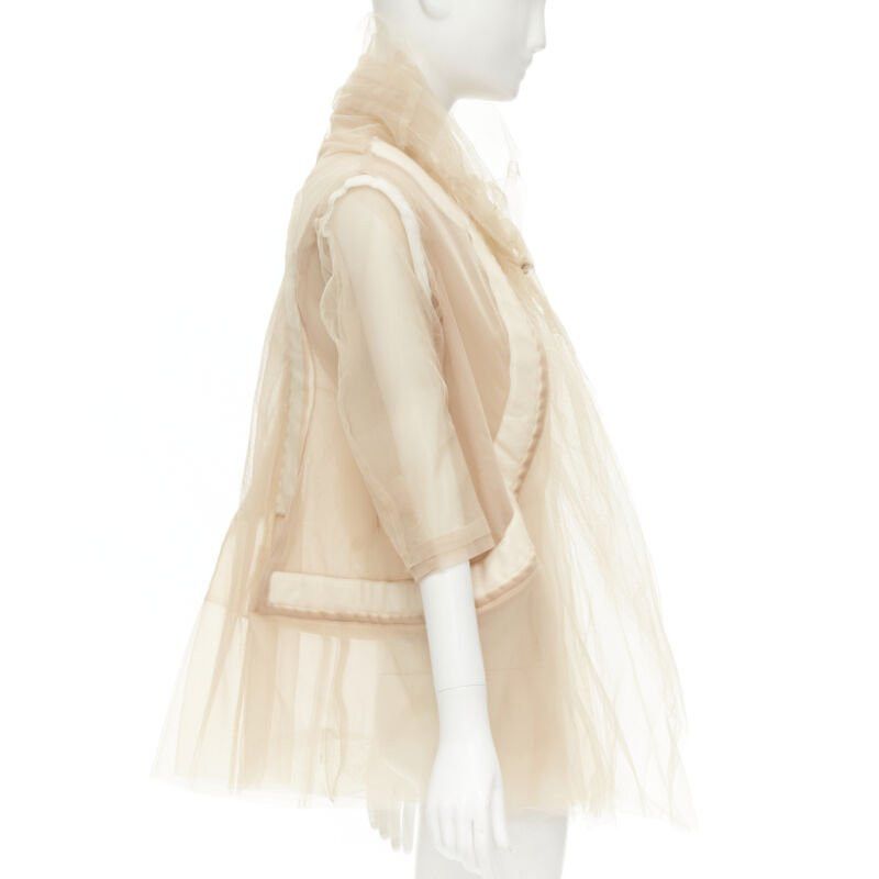 Comme des Garcons rare COMME DES GARCONS 2009 Runway nude deconstructed inside out tulle jacket XS Size XS / US 0-2 / IT 36-38 - 4 Thumbnail