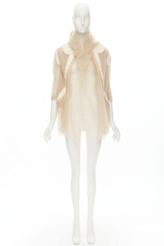 Comme des Garcons rare COMME DES GARCONS 2009 Runway nude deconstructed inside out tulle jacket XS Size XS / US 0-2 / IT 36-38 - 10 Thumbnail