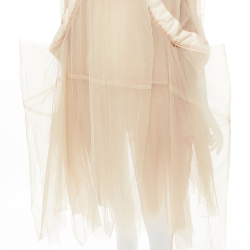 Comme des Garcons rare COMME DES GARCONS 2009 Runway nude inside out sheer tulle long jacket XS Size XS / US 0-2 / IT 36-38 - 9 Thumbnail