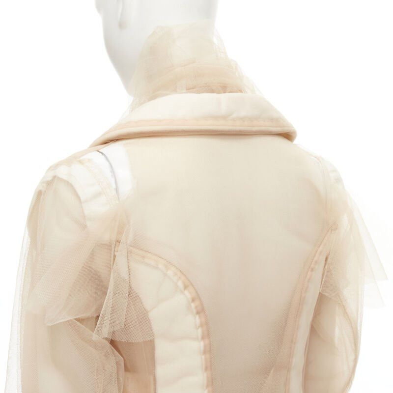 Comme des Garcons rare COMME DES GARCONS 2009 Runway nude inside out sheer tulle long jacket XS Size XS / US 0-2 / IT 36-38 - 8 Thumbnail
