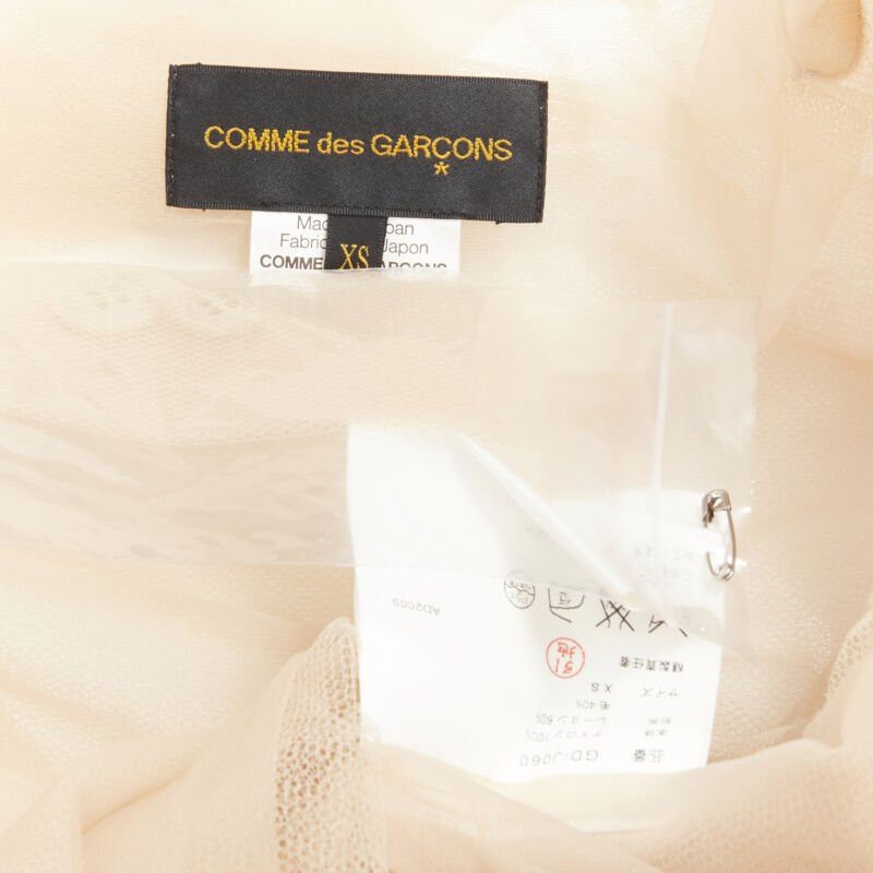 Comme des Garcons rare COMME DES GARCONS 2009 Runway nude inside out sheer tulle long jacket XS Size XS / US 0-2 / IT 36-38 - 10 Thumbnail