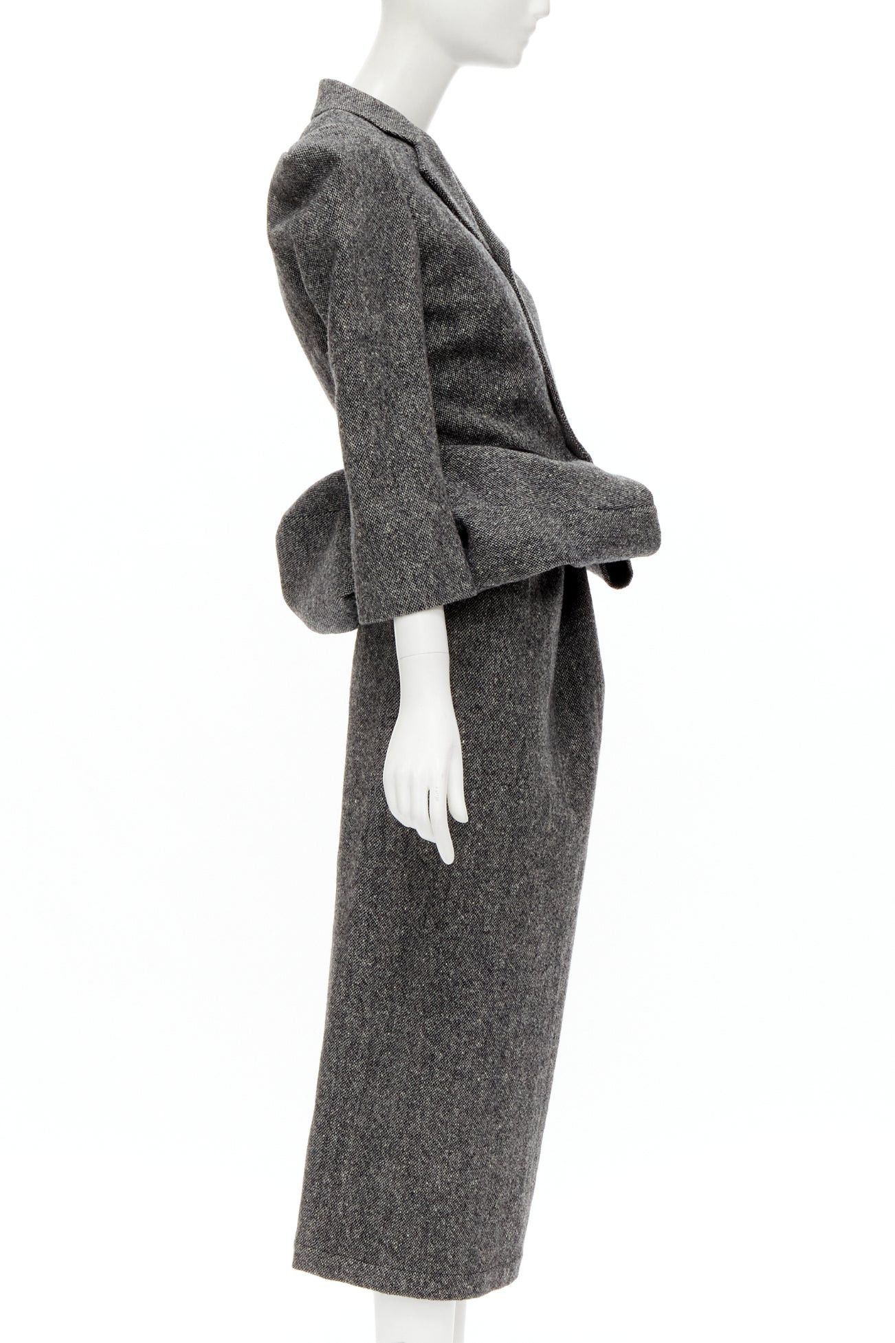 Junya Watanabe rare JUNYA WATANABE 1999 Vintage grey tweed convertible blazer dress look S Size S / US 4 / IT 40 - 4 Thumbnail