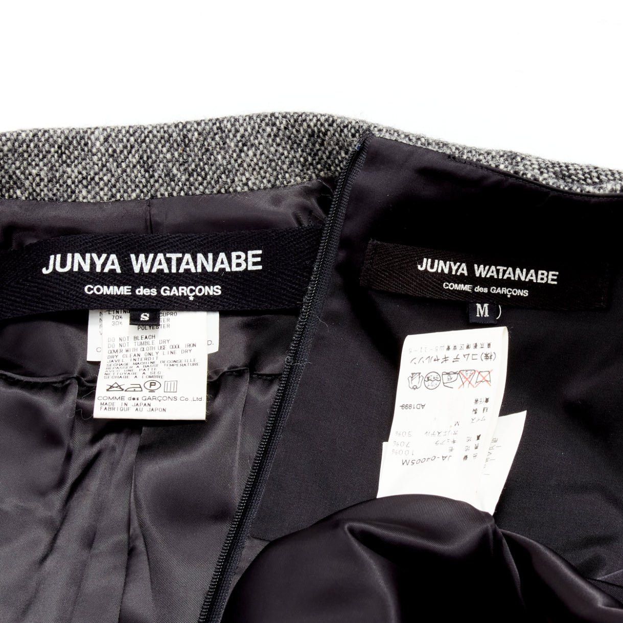 Junya Watanabe rare JUNYA WATANABE 1999 Vintage grey tweed convertible blazer dress look S Size S / US 4 / IT 40 - 15 Thumbnail