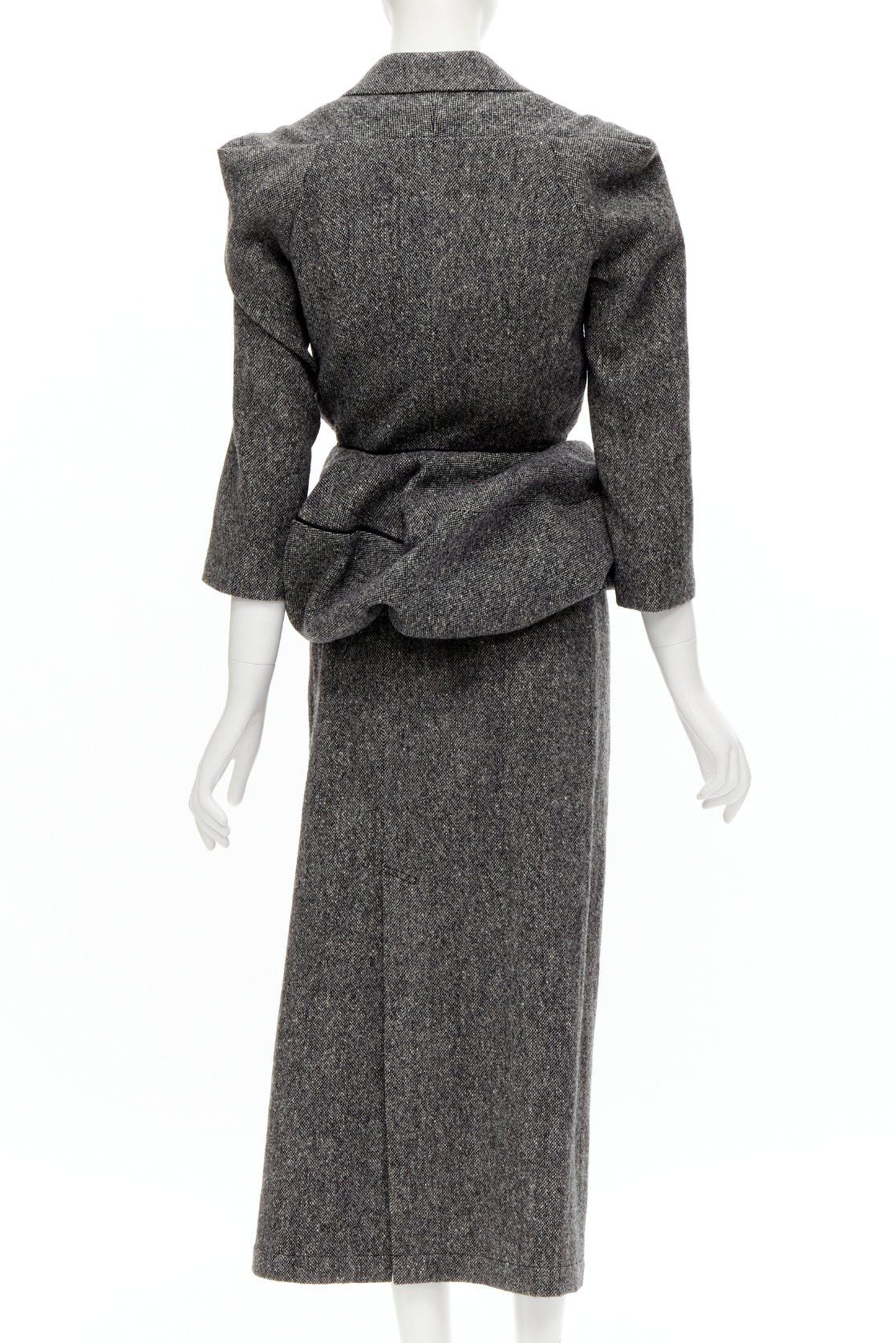 Junya Watanabe rare JUNYA WATANABE 1999 Vintage grey tweed convertible blazer dress look S Size S / US 4 / IT 40 - 5 Thumbnail