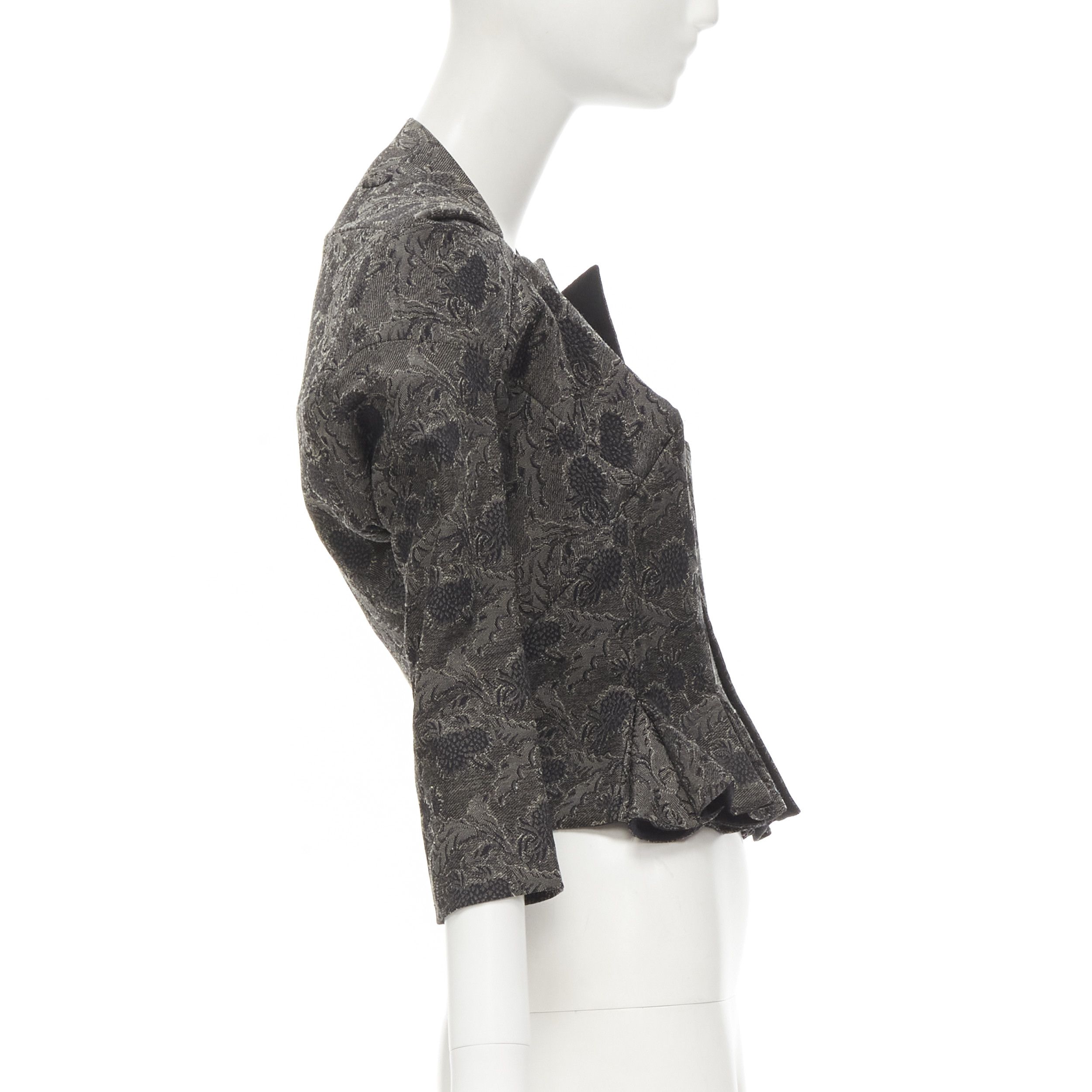 Junya Watanabe rare JUNYA WATANABE 1999 grey floral lace jacquard transformable jacket M Size M / US 6-8 / IT 42-44 - 4 Thumbnail