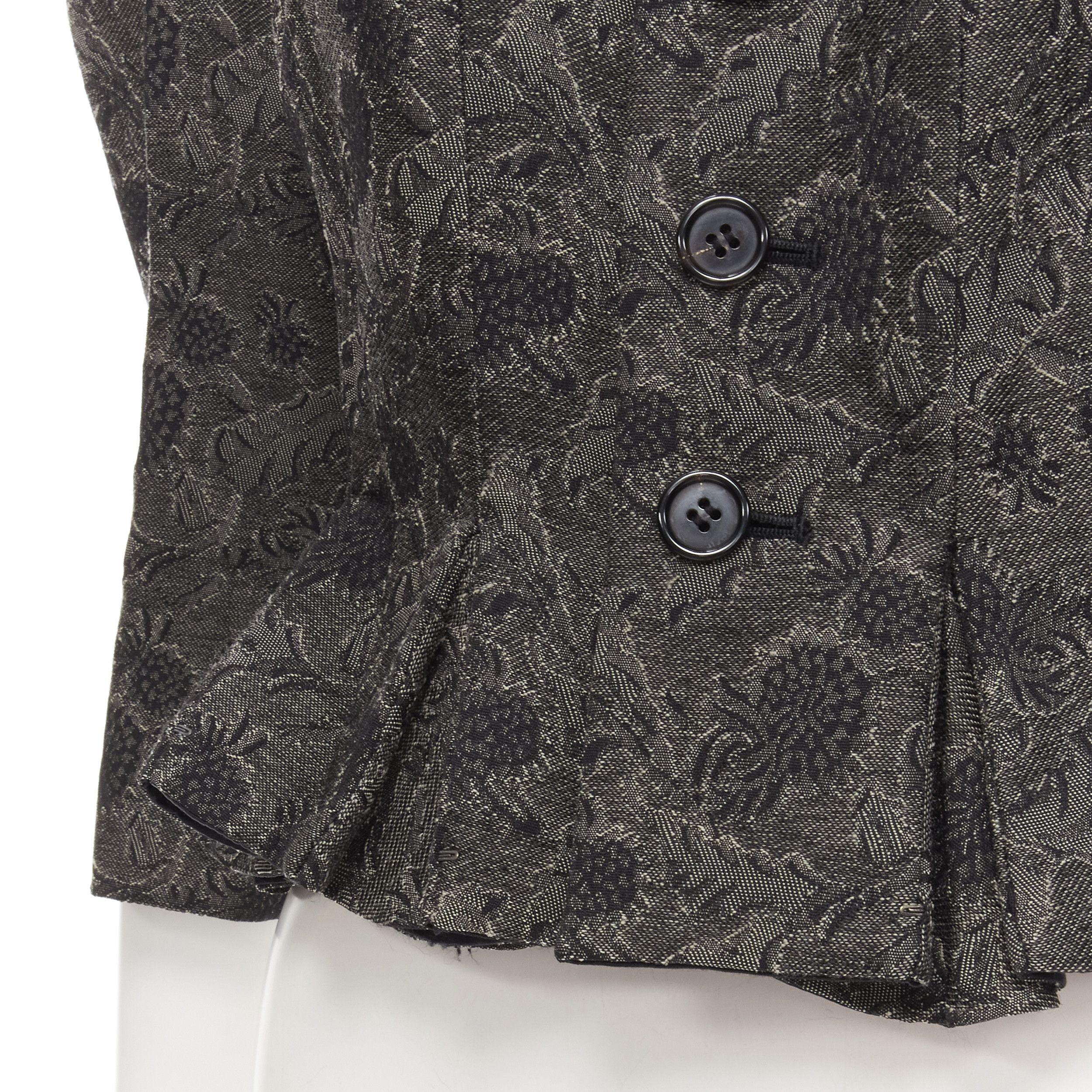 Junya Watanabe rare JUNYA WATANABE 1999 grey floral lace jacquard transformable jacket M Size M / US 6-8 / IT 42-44 - 6 Thumbnail