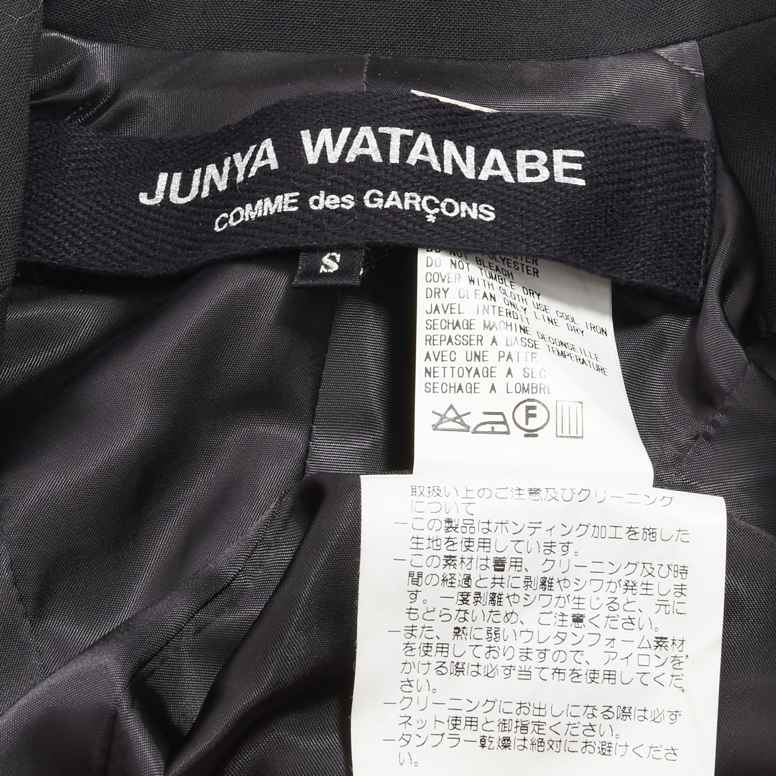 Junya Watanabe rare JUNYA WATANABE 1999 Runway black neoprene transformable blazer jacket S Size S / US 4 / IT 40 - 10 Thumbnail