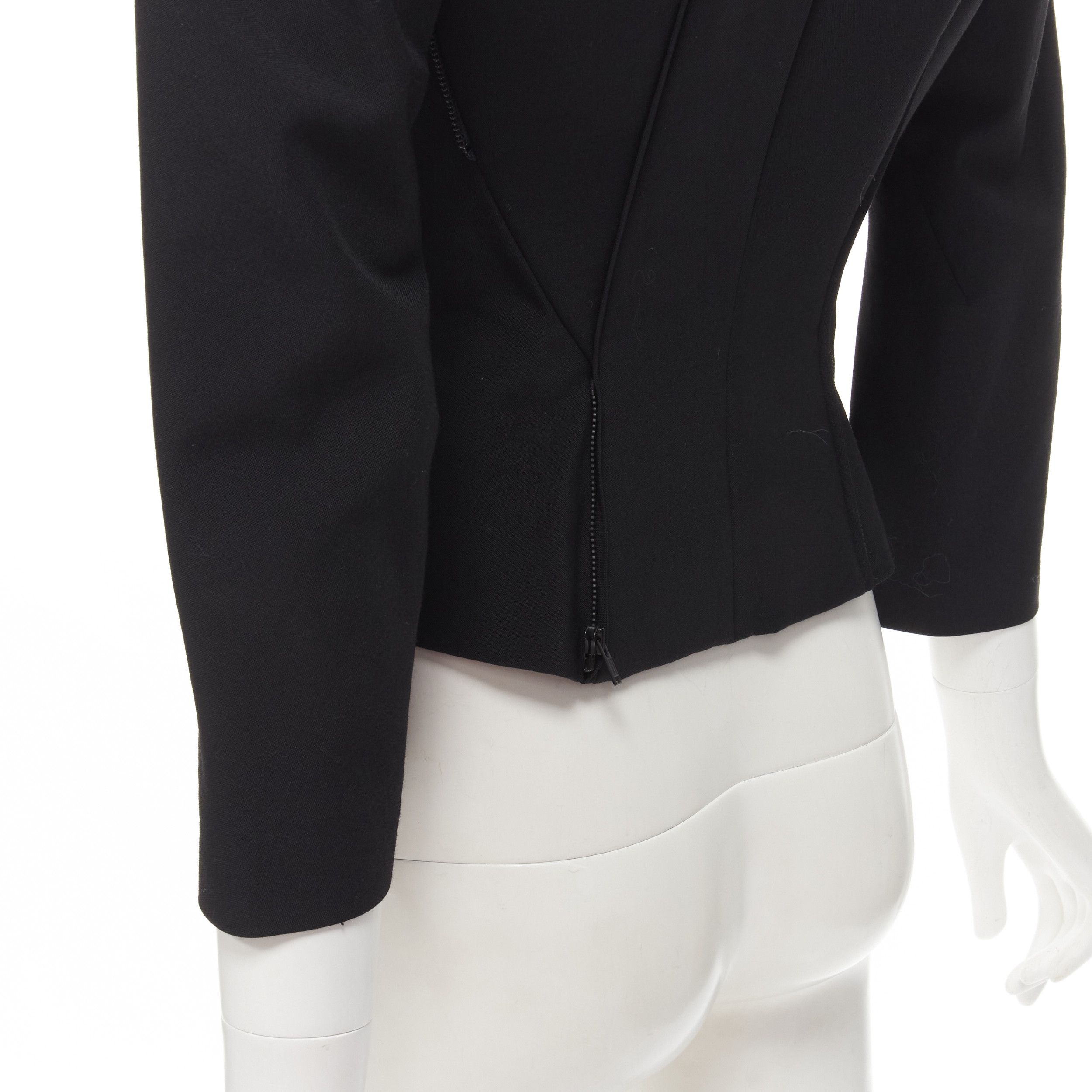Junya Watanabe rare JUNYA WATANABE 1999 Runway black neoprene transformable blazer jacket S Size S / US 4 / IT 40 - 9 Thumbnail