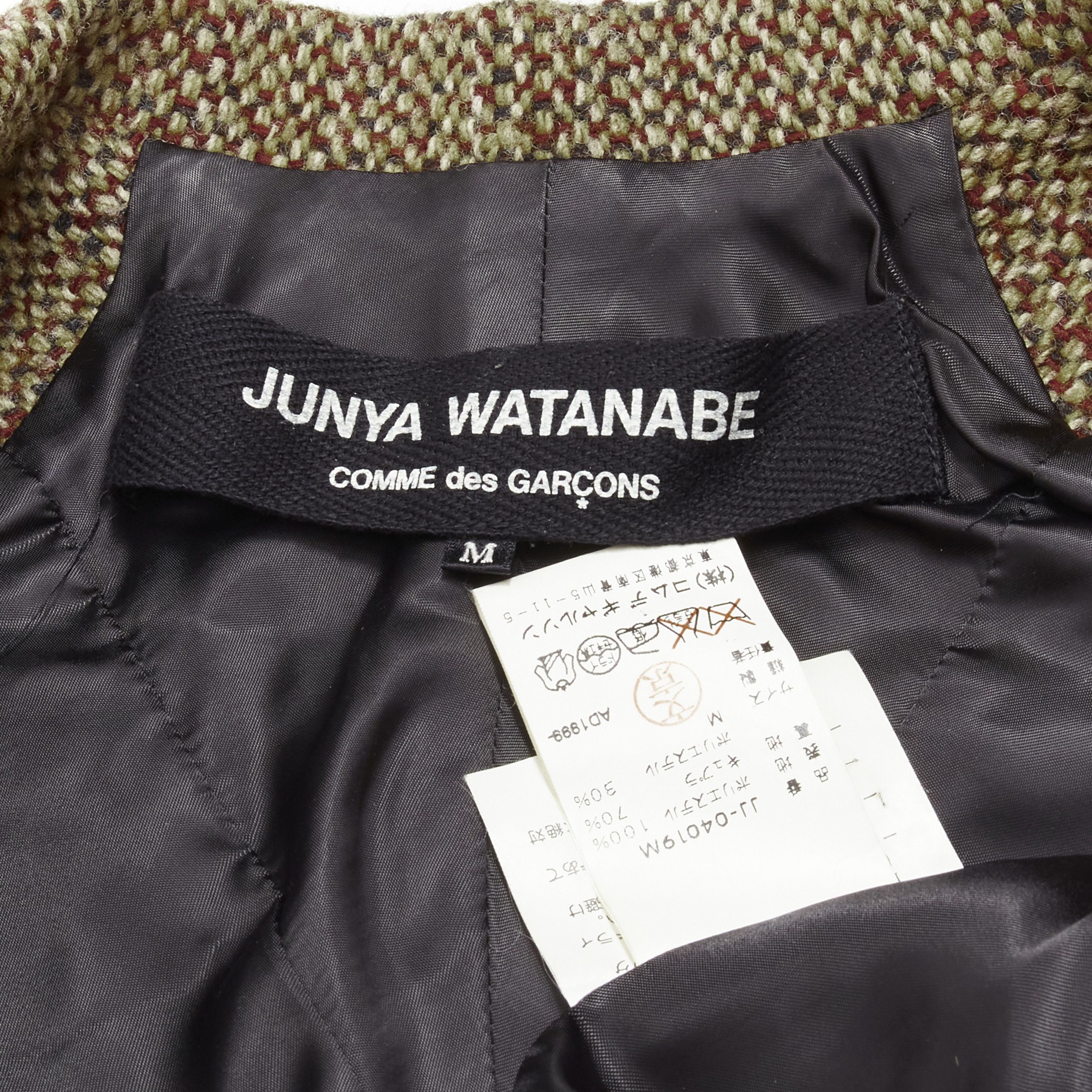 Junya Watanabe rare JUNYA WATANABE 1999 Runway brown tweed herringbone transformable jacket M Size M / US 6-8 / IT 42-44 - 10 Thumbnail