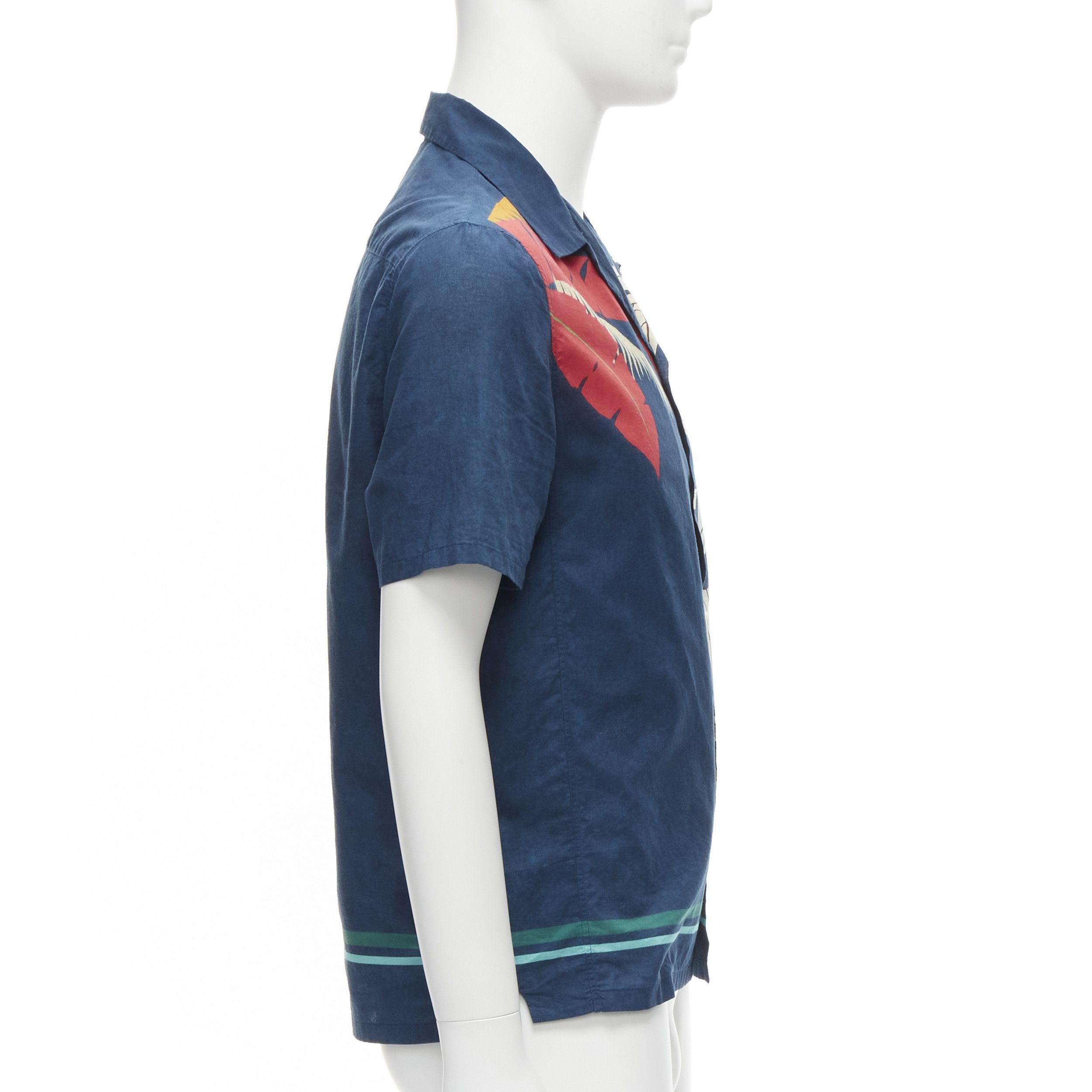Valentino VALENTINO 100% cotton blue Hawaiian floral print button down shirt EU37 XS Size US XS / EU 42 / 0 - 4 Thumbnail
