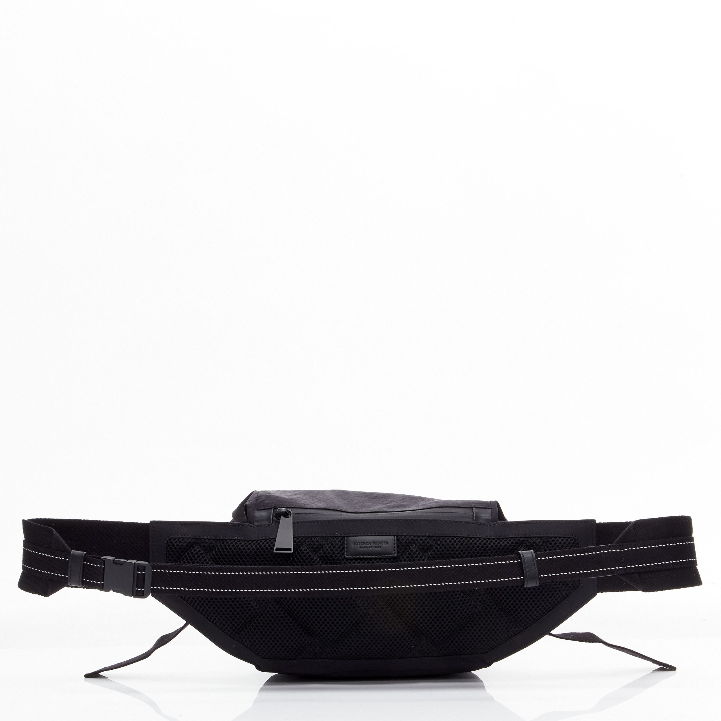 Bottega Veneta BOTTEGA VENETA Daniel Lee blue black nylon mesh technical buckle waist belt bag Size ONE SIZE - 4 Thumbnail