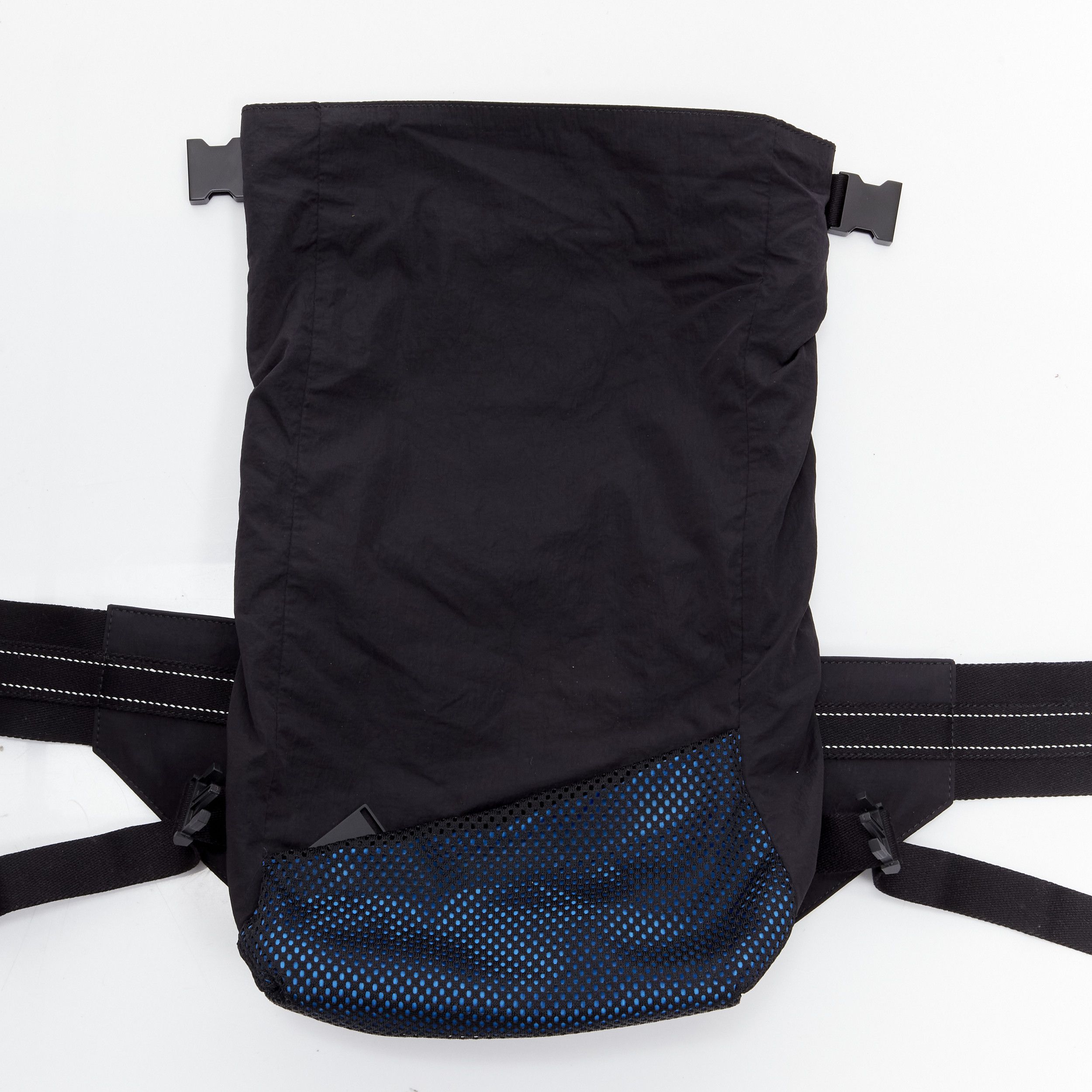 Bottega Veneta BOTTEGA VENETA Daniel Lee blue black nylon mesh technical buckle waist belt bag Size ONE SIZE - 9 Thumbnail