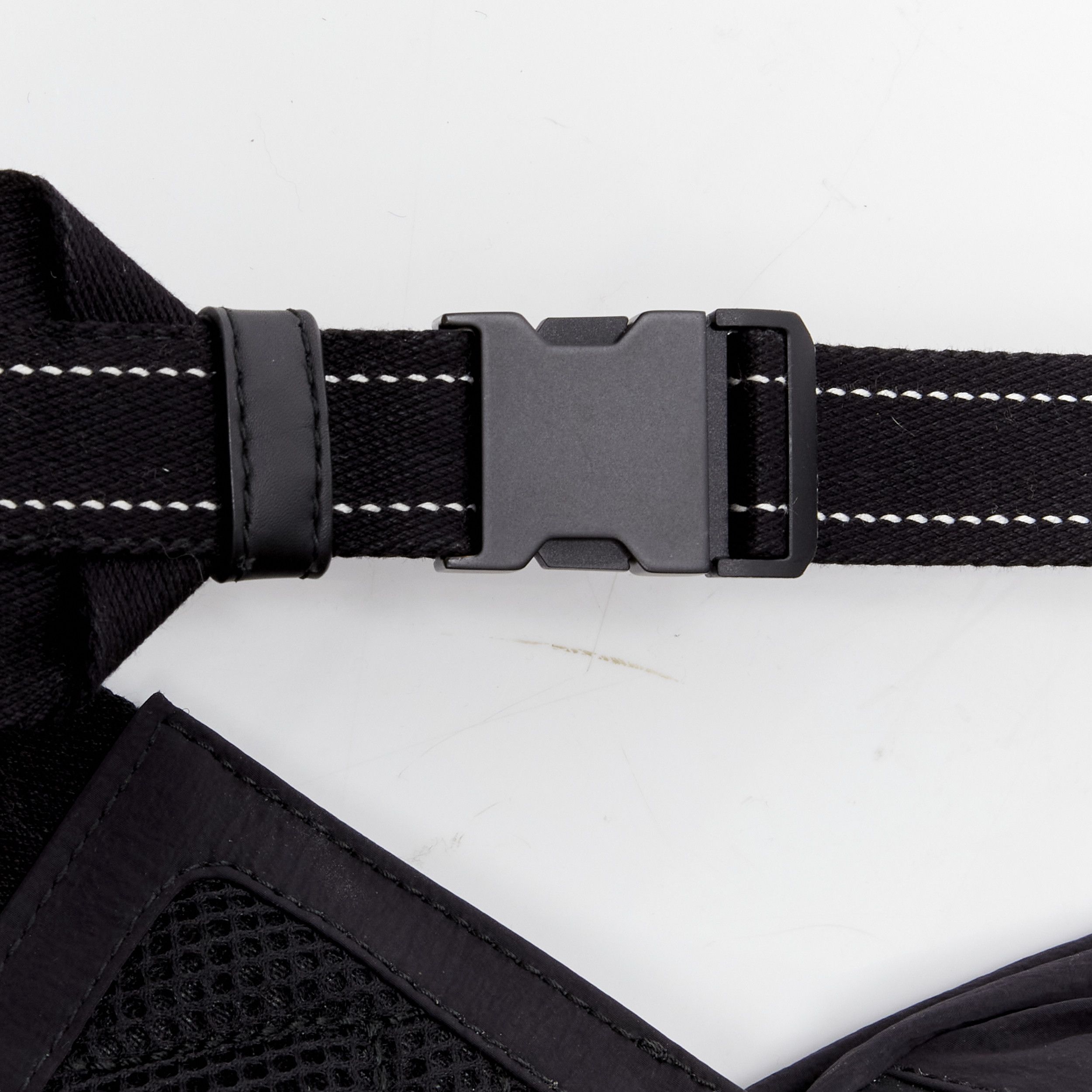 Bottega Veneta BOTTEGA VENETA Daniel Lee blue black nylon mesh technical buckle waist belt bag Size ONE SIZE - 11 Thumbnail