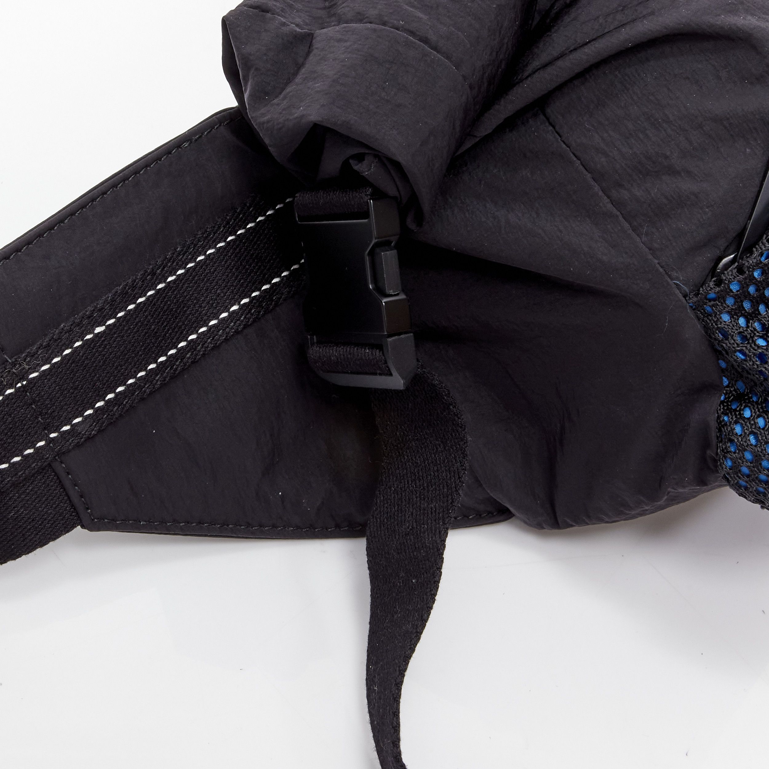 Bottega Veneta BOTTEGA VENETA Daniel Lee blue black nylon mesh technical buckle waist belt bag Size ONE SIZE - 7 Thumbnail