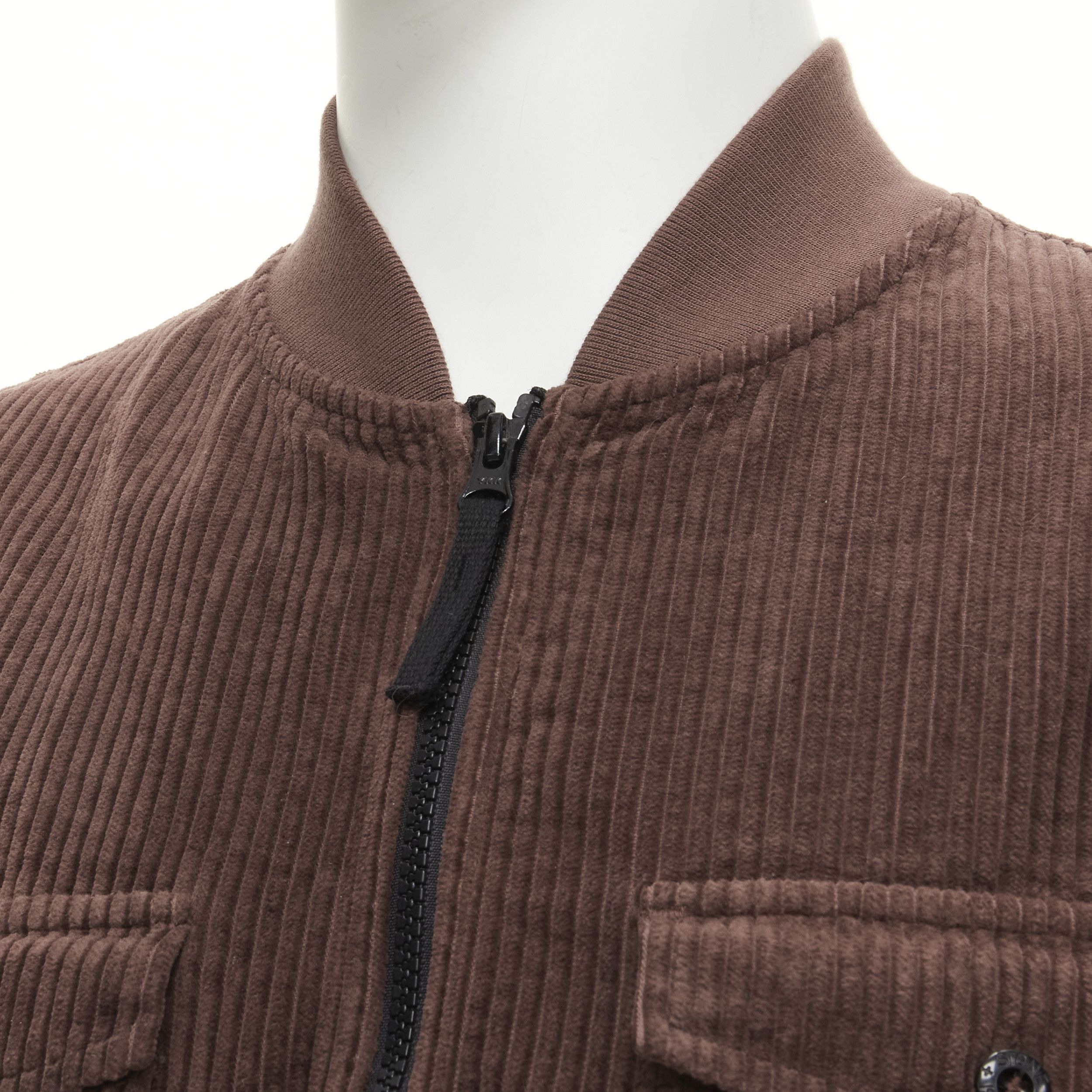Stone Island STONE ISLAND brown corduroy trucker pocket zip up bomber jacket M Size US M / EU 48-50 / 2 - 8 Thumbnail