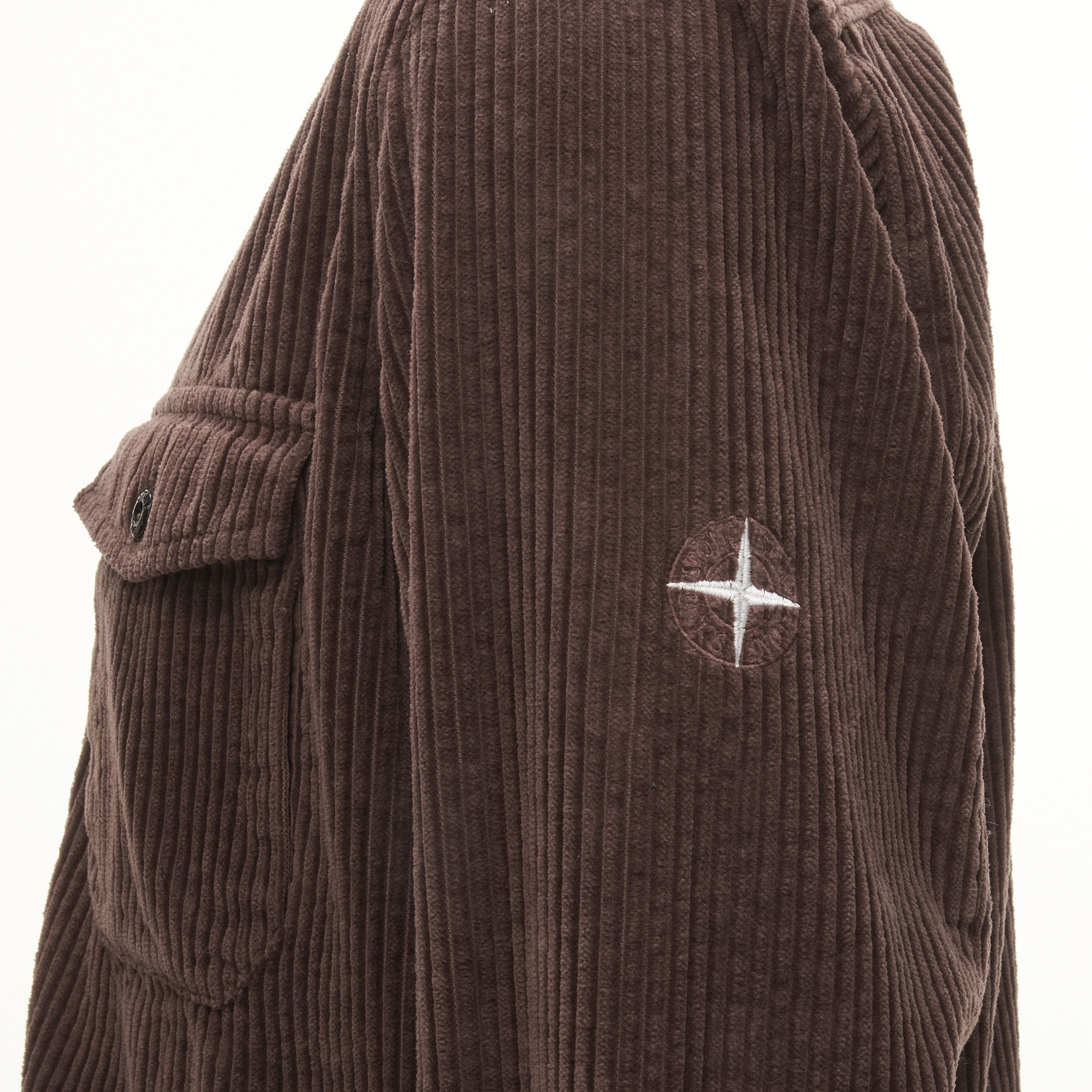 Stone Island STONE ISLAND brown corduroy trucker pocket zip up bomber jacket M Size US M / EU 48-50 / 2 - 2 Thumbnail