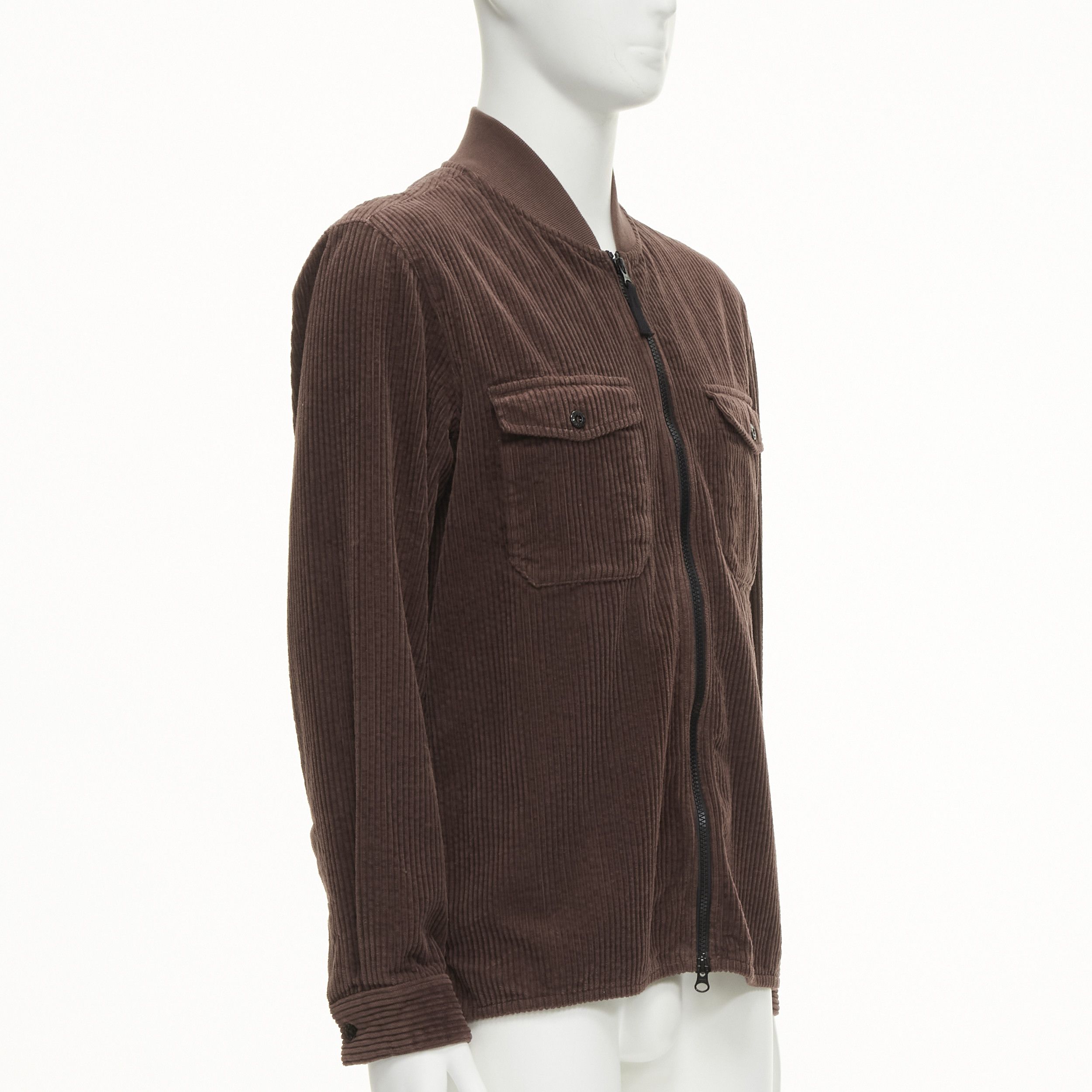 Stone Island STONE ISLAND brown corduroy trucker pocket zip up bomber jacket M Size US M / EU 48-50 / 2 - 4 Thumbnail