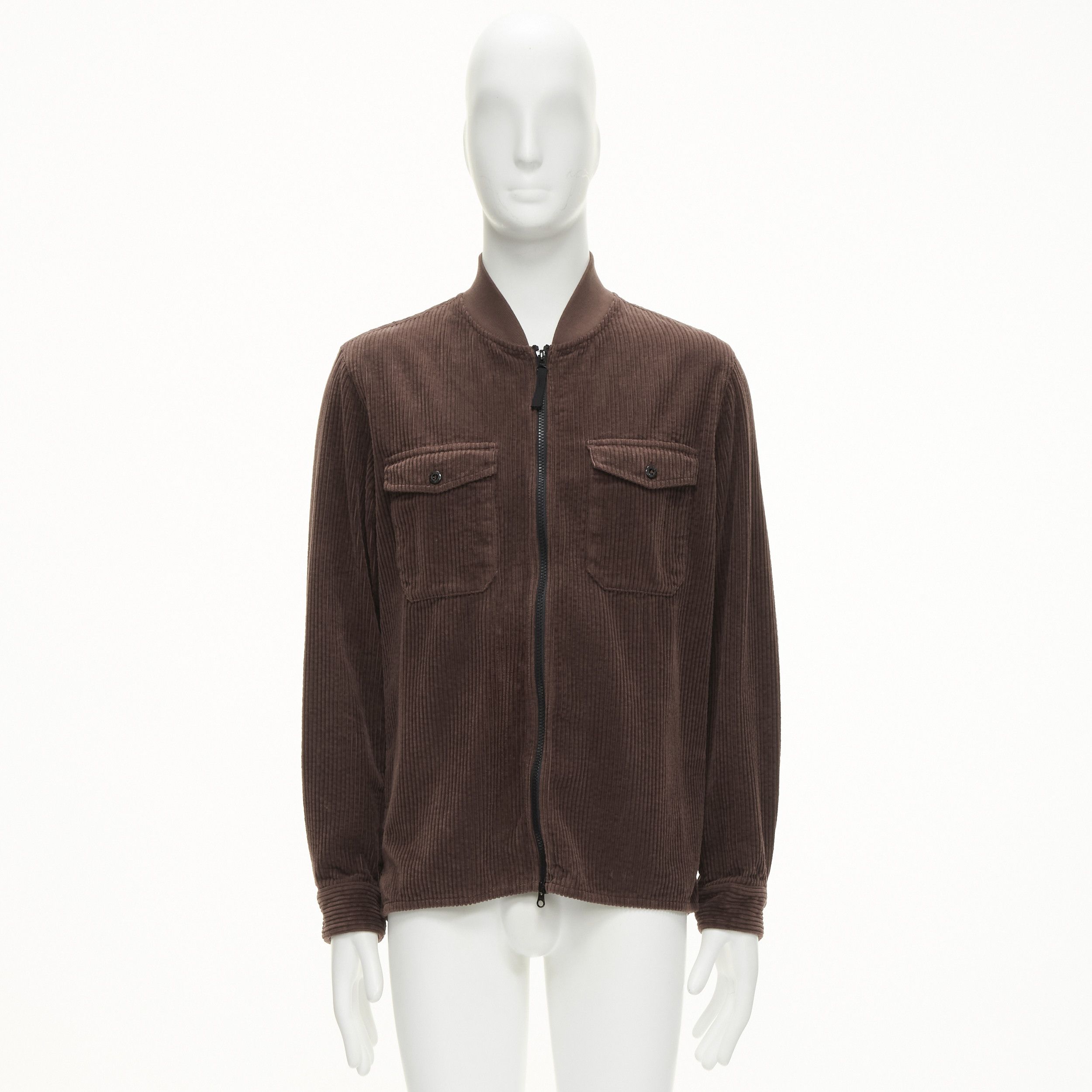 Stone Island STONE ISLAND brown corduroy trucker pocket zip up bomber jacket M Size US M / EU 48-50 / 2 - 12 Thumbnail