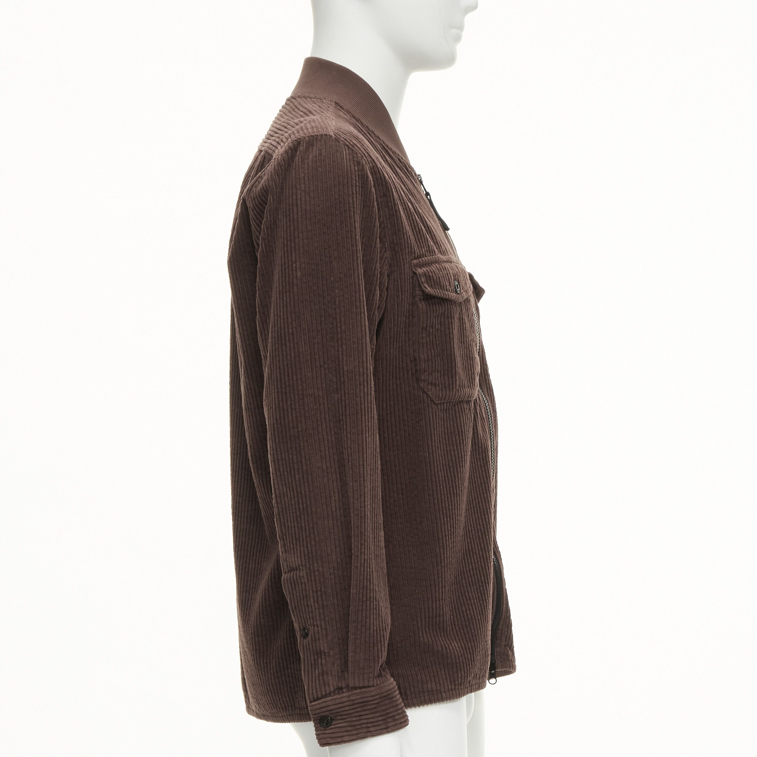 Stone Island STONE ISLAND brown corduroy trucker pocket zip up bomber jacket M Size US M / EU 48-50 / 2 - 5 Thumbnail