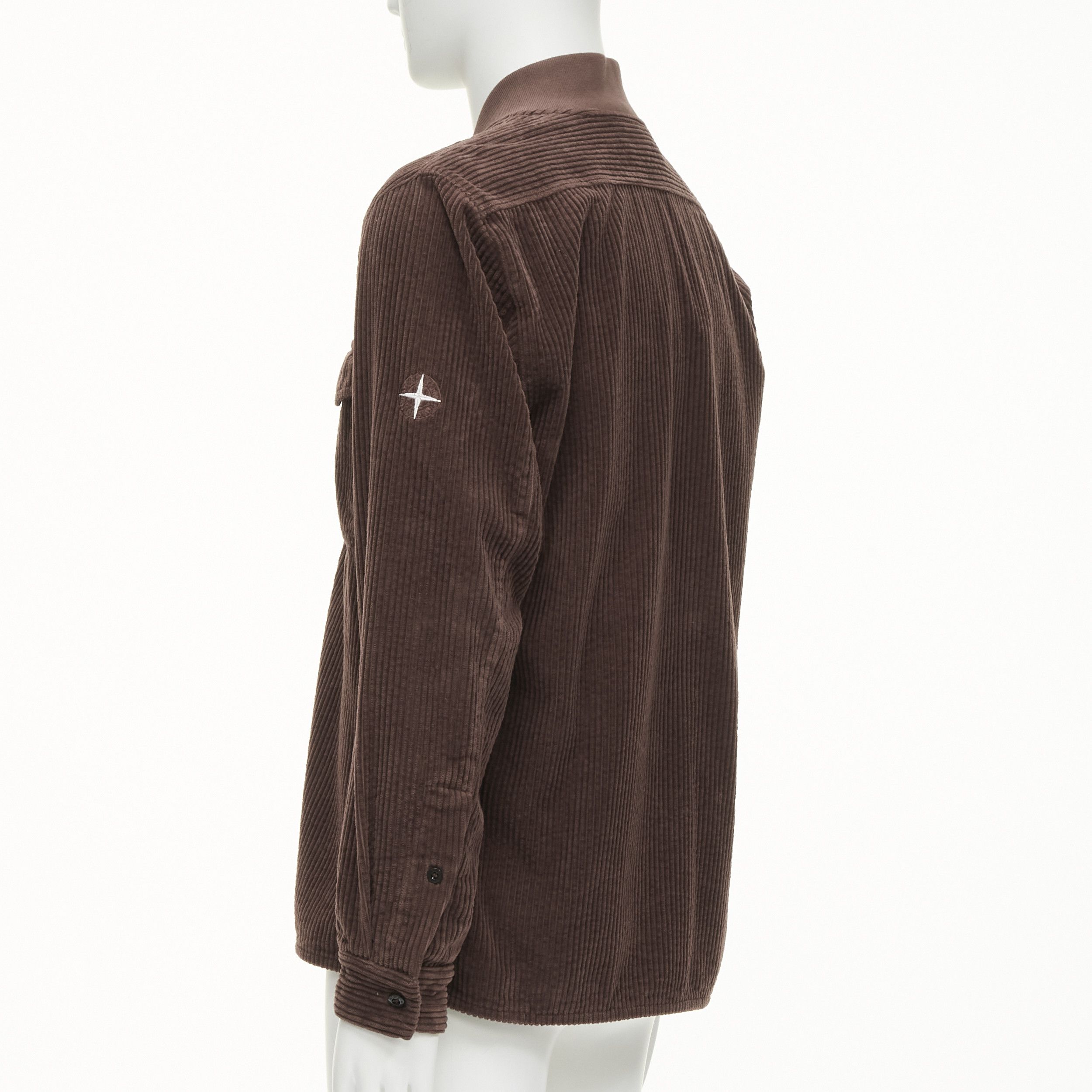 Stone Island STONE ISLAND brown corduroy trucker pocket zip up bomber jacket M Size US M / EU 48-50 / 2 - 7 Thumbnail