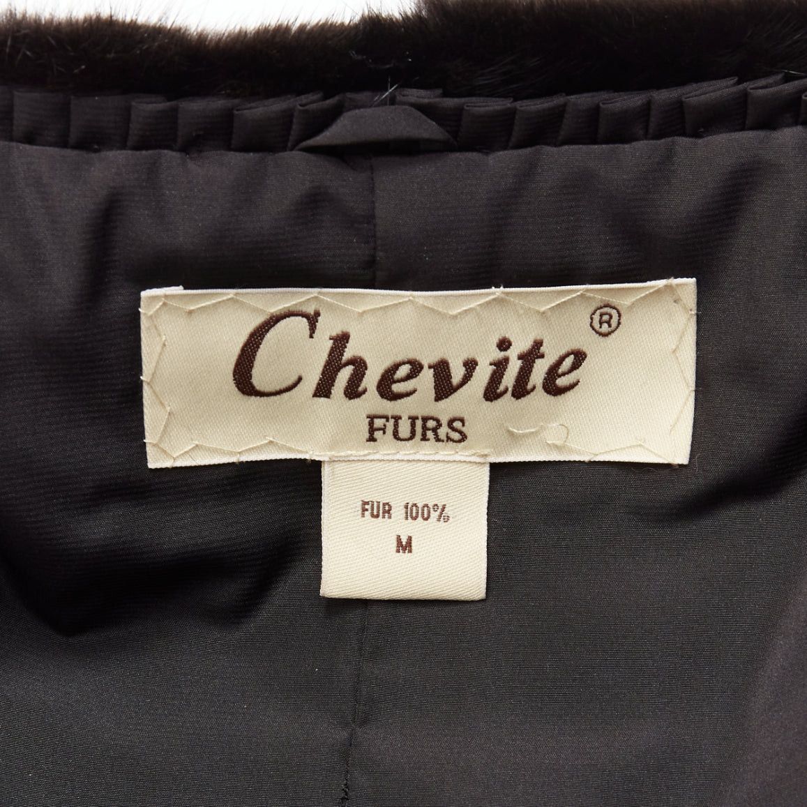 Other CHEVITTE dark brown genuine fur jewel neck cropped sleeves coat top M Size S / US 4 / IT 40 - 9 Thumbnail