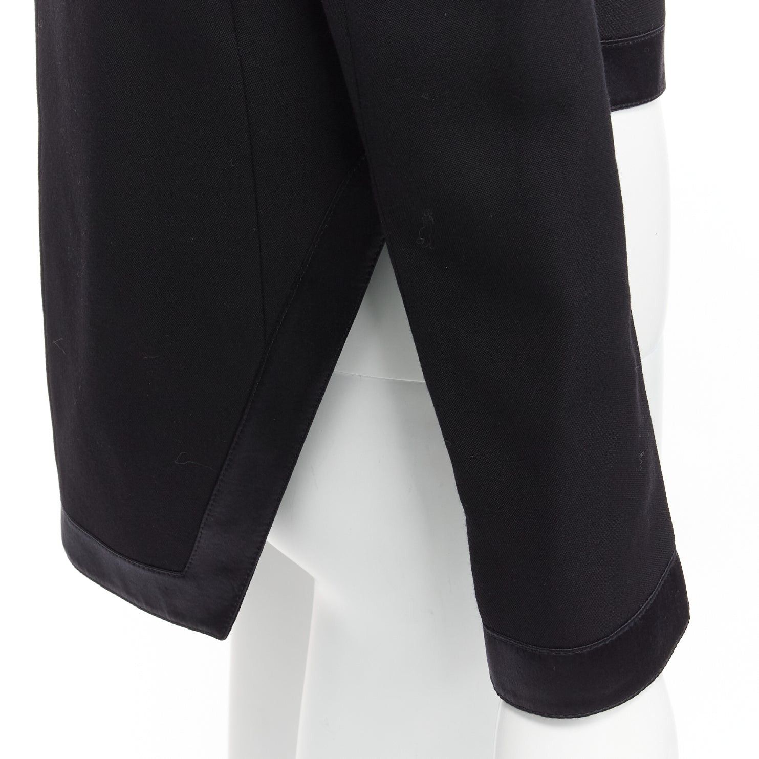 Givenchy GIVENCHY black wool silk trim high low hem minimal classic jacket FR38 M Size M / US 6-8 / IT 42-44 - 8 Thumbnail