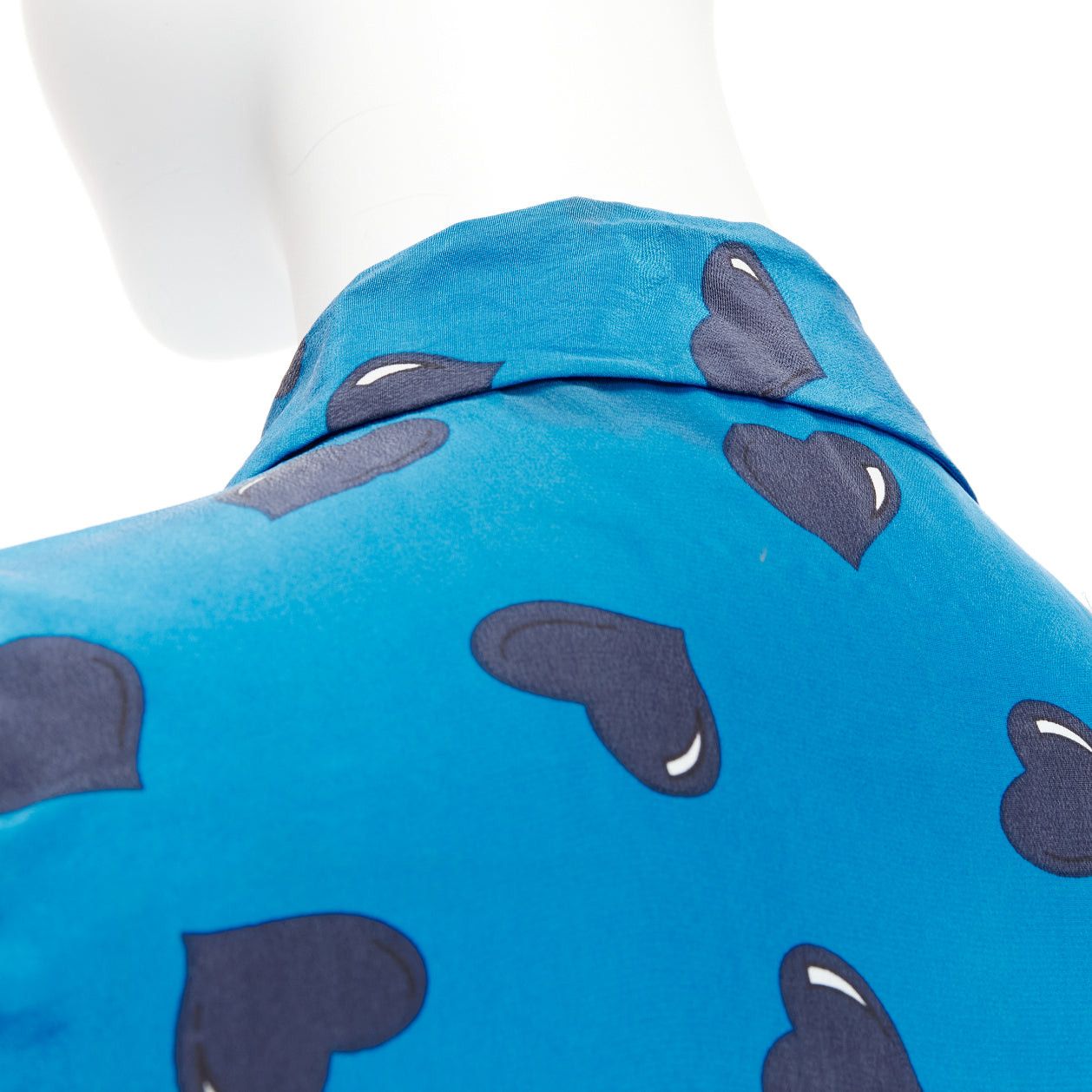 Equipment EQUIPMENT 100% silk electric blue black heart printed sleeveless blouse M Size M / US 6-8 / IT 42-44 - 7 Thumbnail