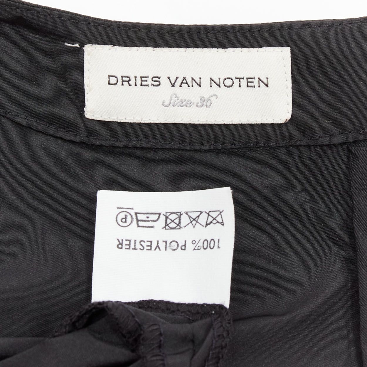 Dries Van Noten DRIES VAN NOTEN black bow detail chest panelled keyhole tent dress FR36 S Size S / US 4 / IT 40 - 8 Thumbnail