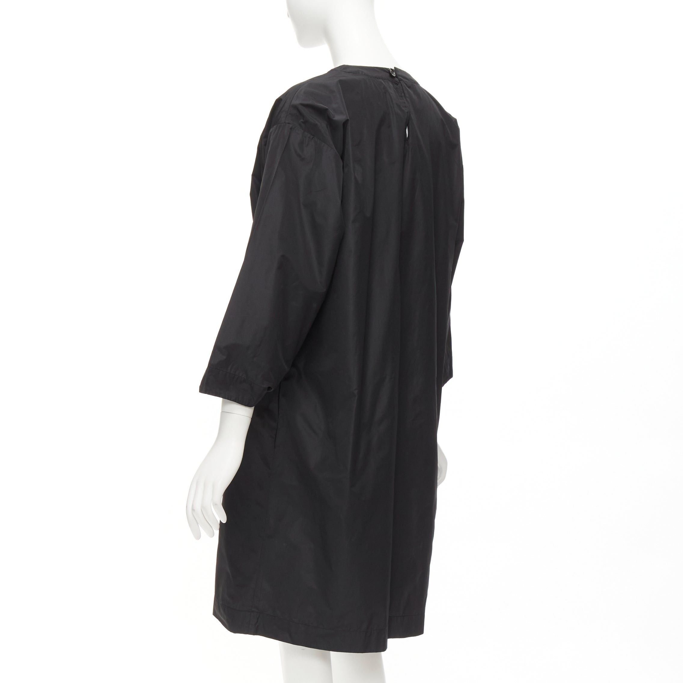 Dries Van Noten DRIES VAN NOTEN black bow detail chest panelled keyhole tent dress FR36 S Size S / US 4 / IT 40 - 6 Thumbnail