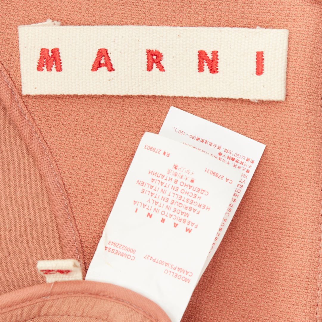 Marni MARNI dusty pink reverse piped 3/4 sleeves crew neck top IT42 M Size M / US 6-8 / IT 42-44 - 8 Thumbnail